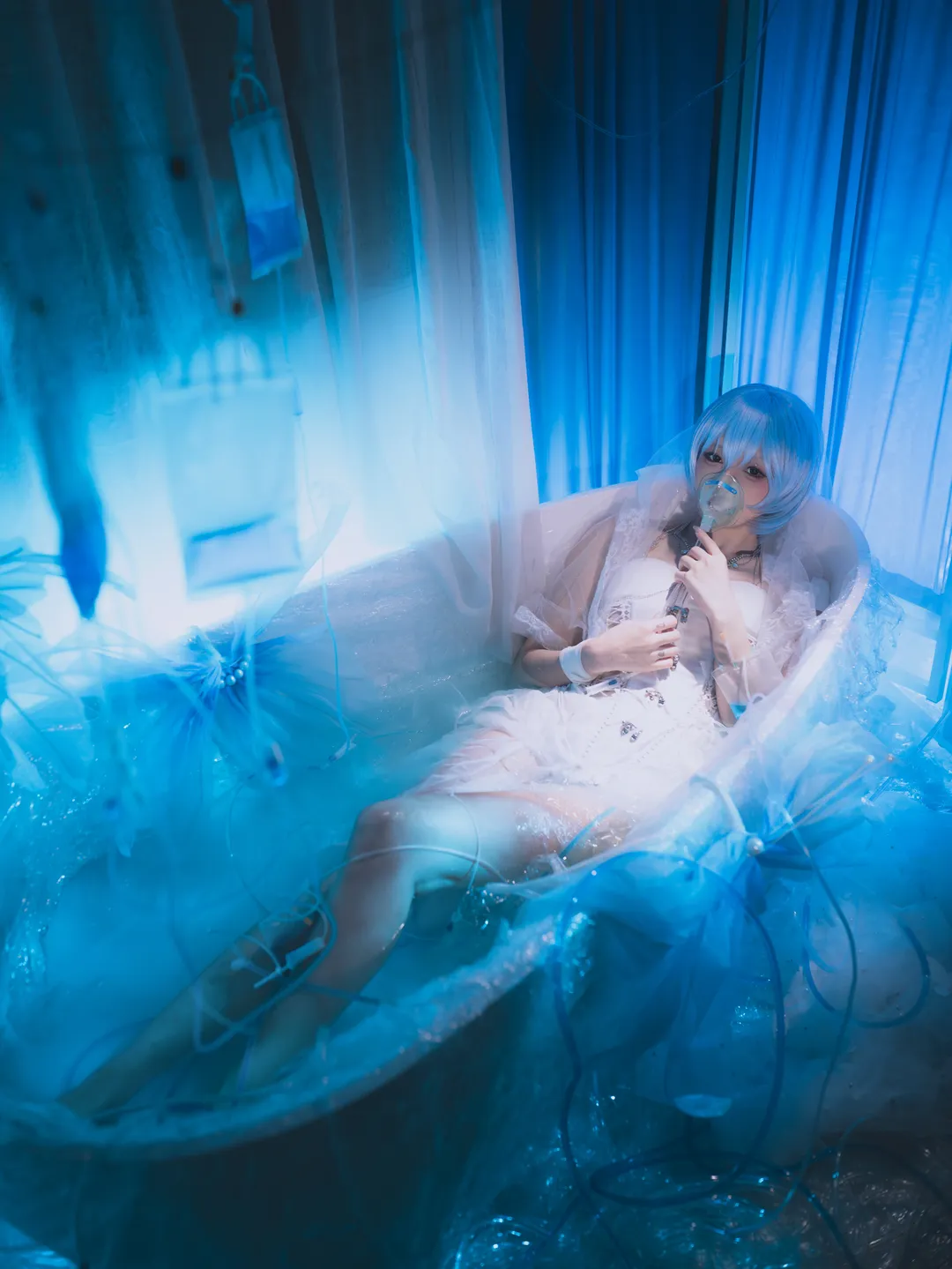 2次元少女, 雰囲気のある写真, 綾波レイコスプレ, 新世紀エヴァンゲリオン, 病名は愛だった - 9枚目