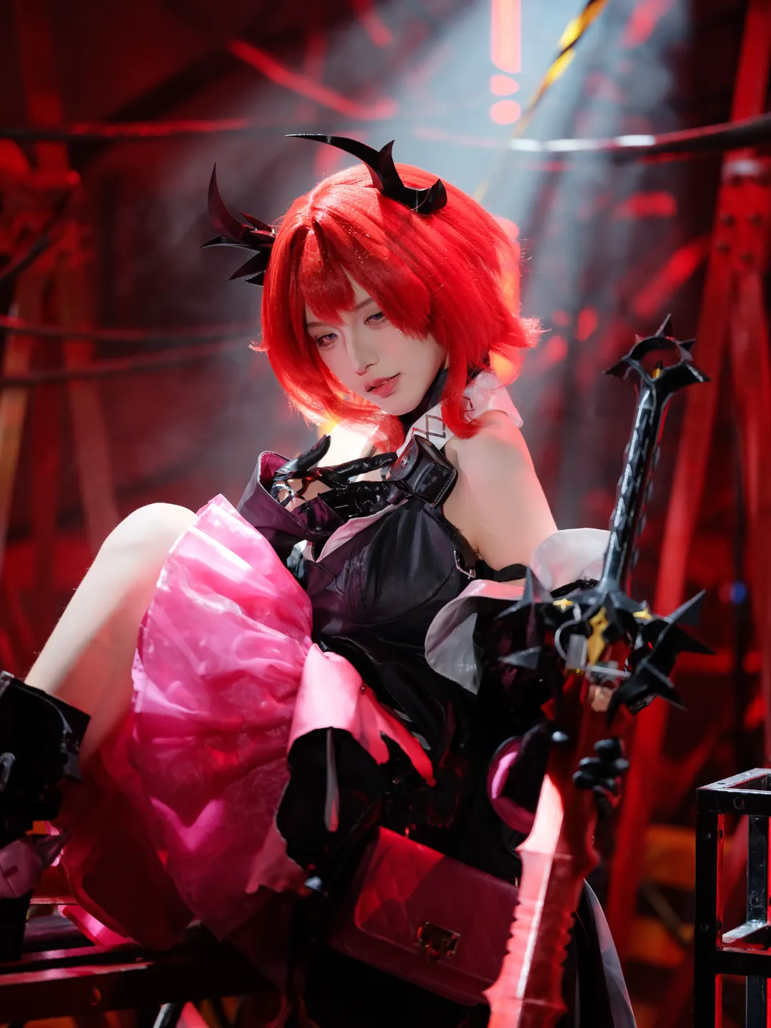 氛围感摄影, 二次元cosplay, 明日方舟, 莱万汀cos, 晚辞归 - 第4张