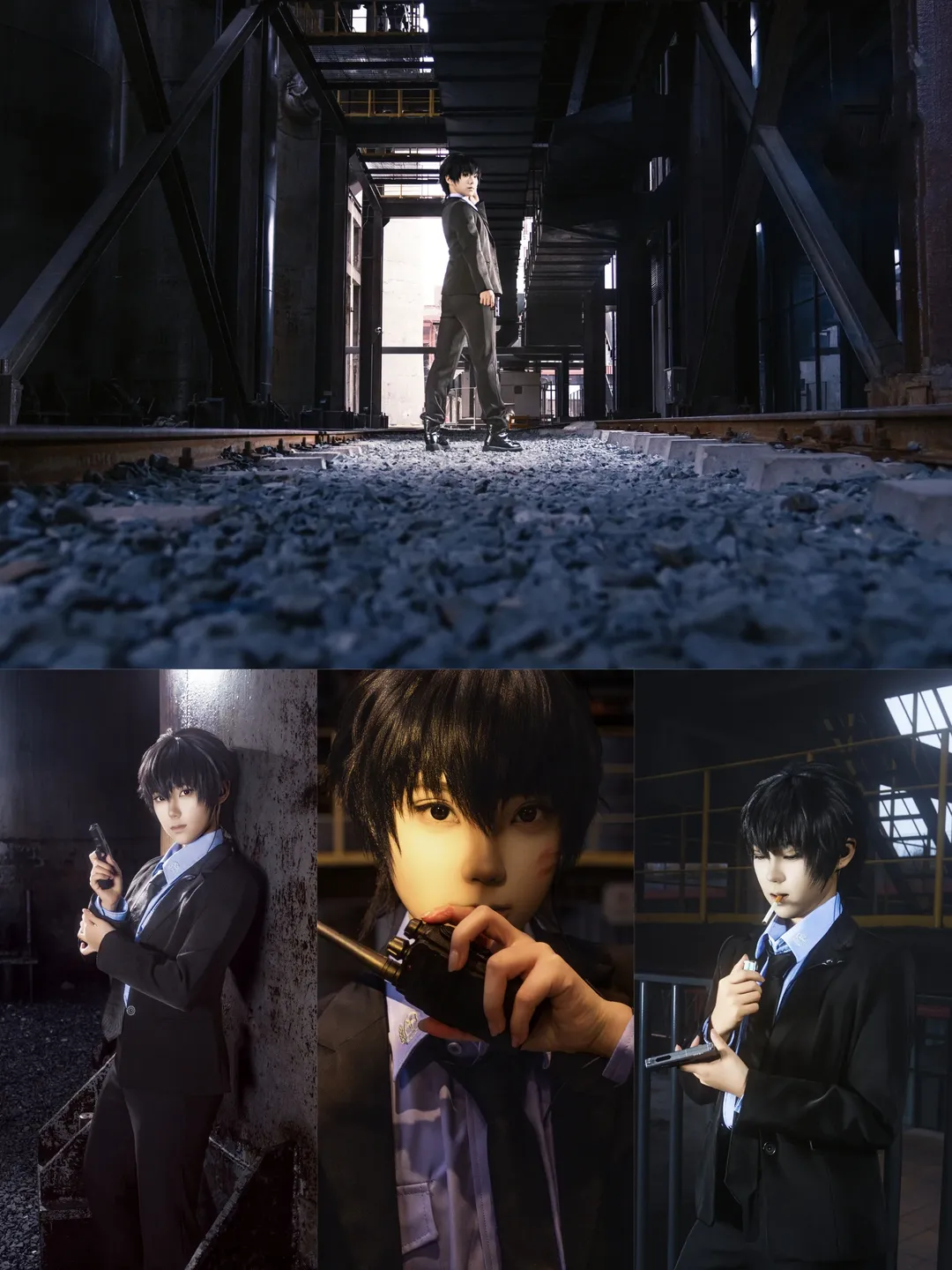 厳峫コスプレ, 破雲, 江停コスプレ, 杭鋼撮影, 黒スーツコスプレ - 1枚目