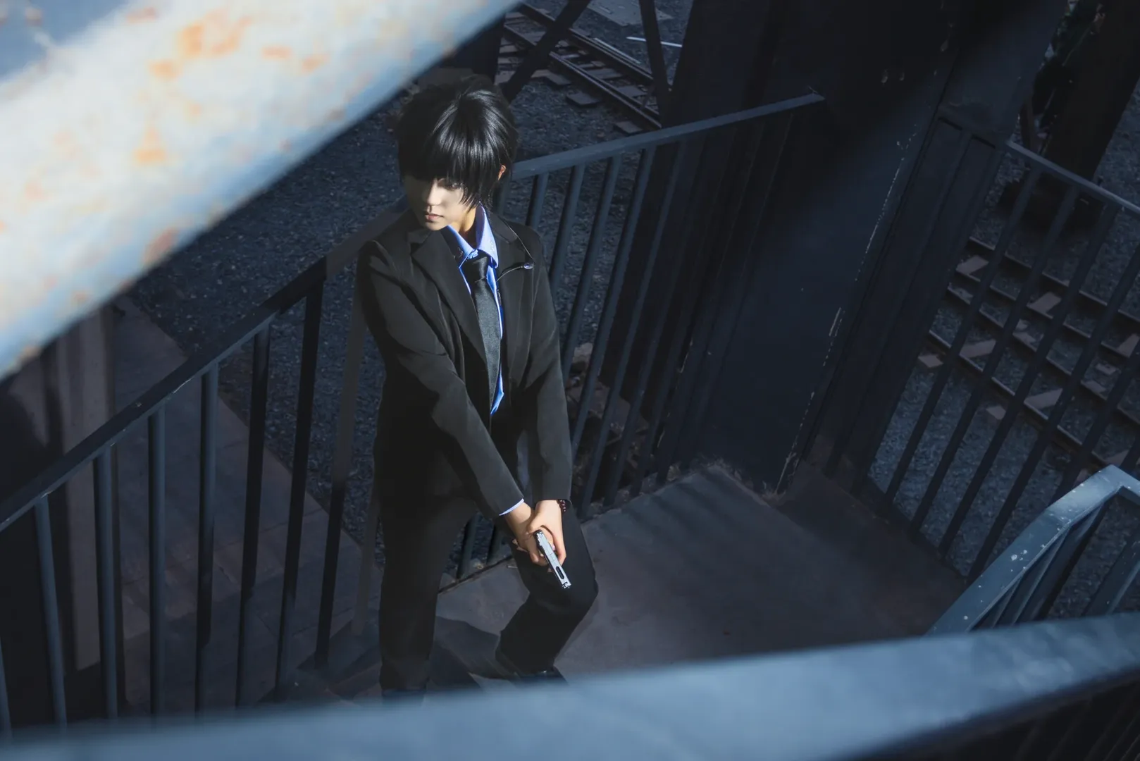厳峫コスプレ, 破雲, 江停コスプレ, 杭鋼撮影, 黒スーツコスプレ - 5枚目