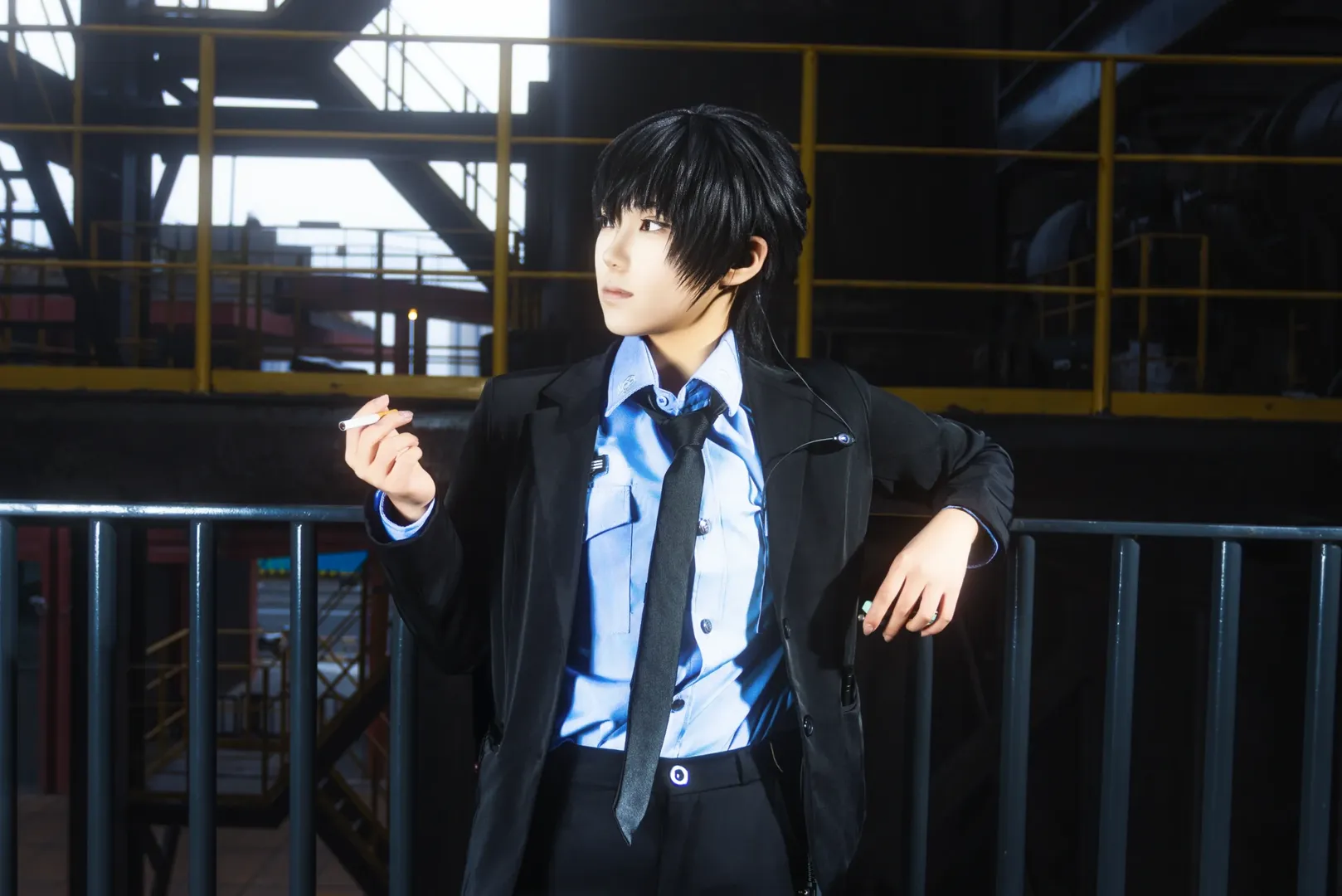 厳峫コスプレ, 破雲, 江停コスプレ, 杭鋼撮影, 黒スーツコスプレ - 7枚目