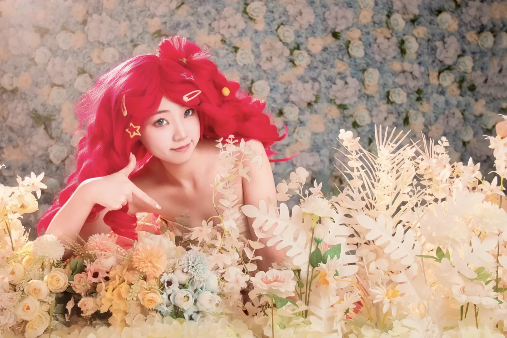 Anime-style photography, Wig styling, Cosplay photoshoot, My Little Pony, Pinkie Pie cosplay