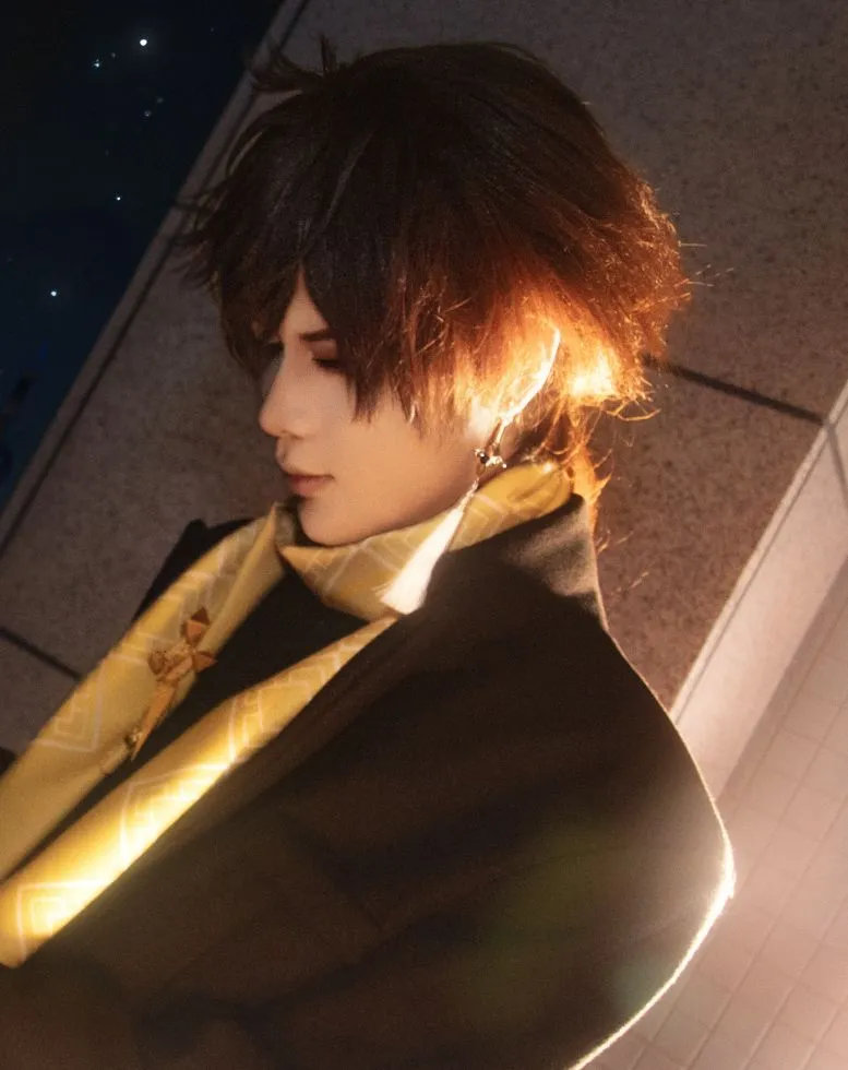 原神, 二次元日常, 钟离cos, cosplay夜景, 跨年cos - 第1张