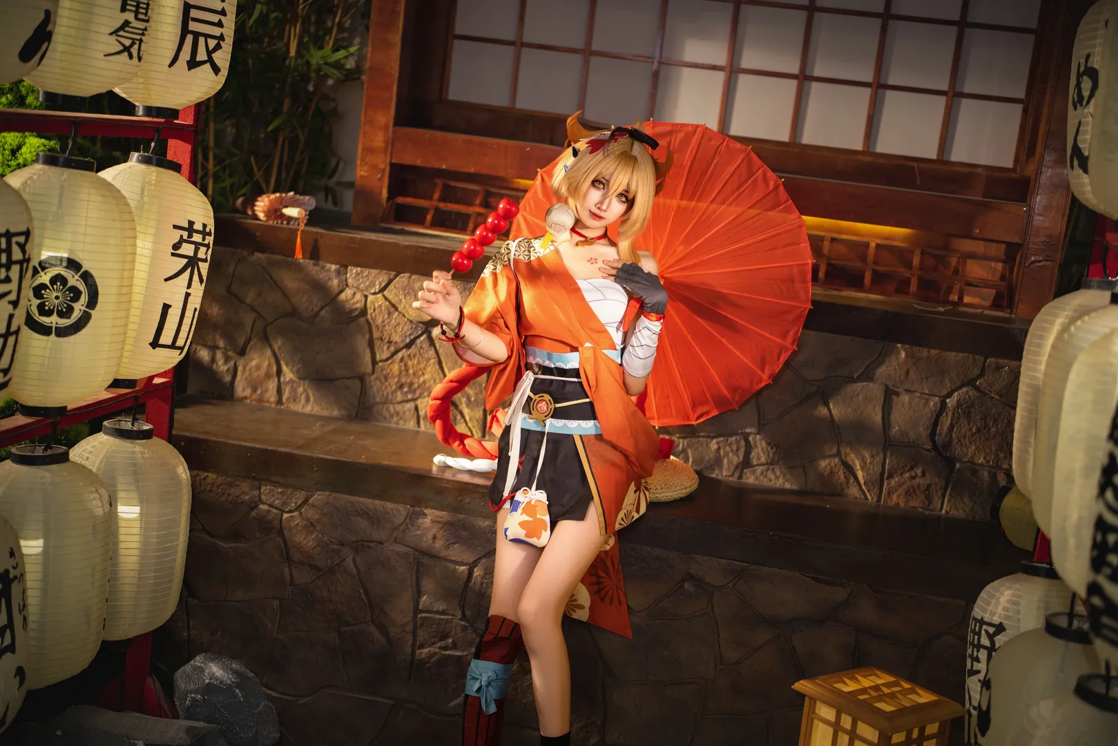 原神, 和风摄影, 日式庭院, 二次元正片, 宵宫cos - 第9张