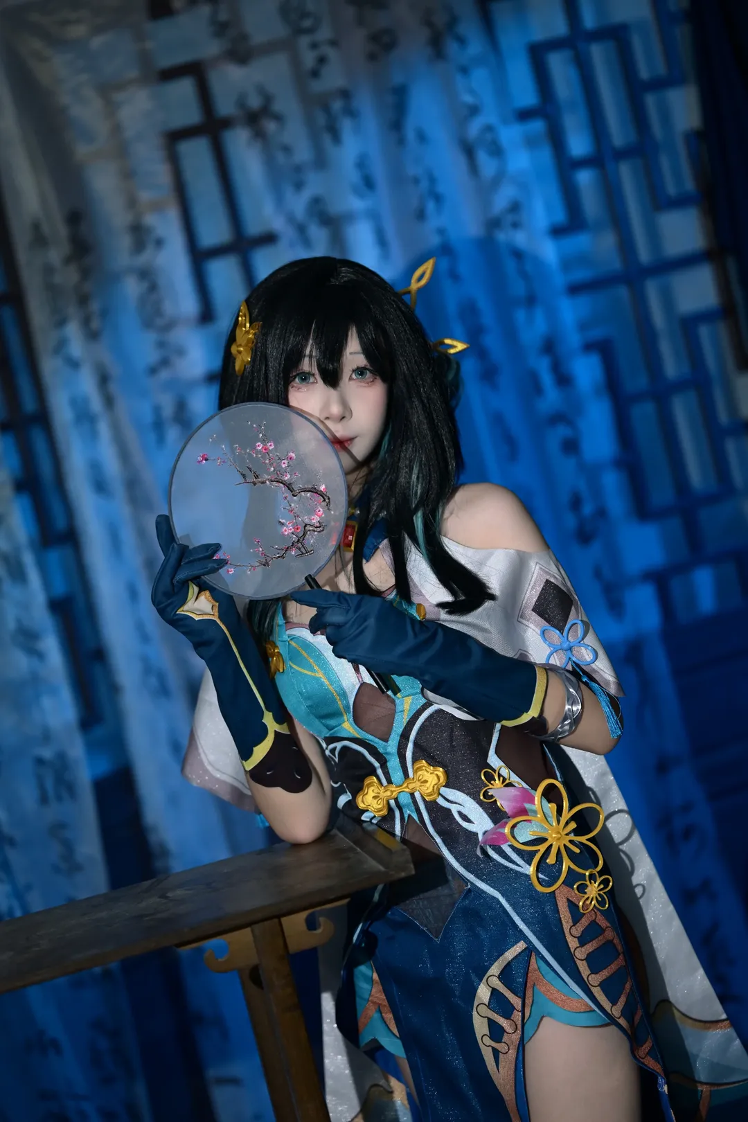 崩坏星穹铁道, 阮梅cos, 国风cosplay, 蓝调摄影, 角色扮演正片 - 第1张
