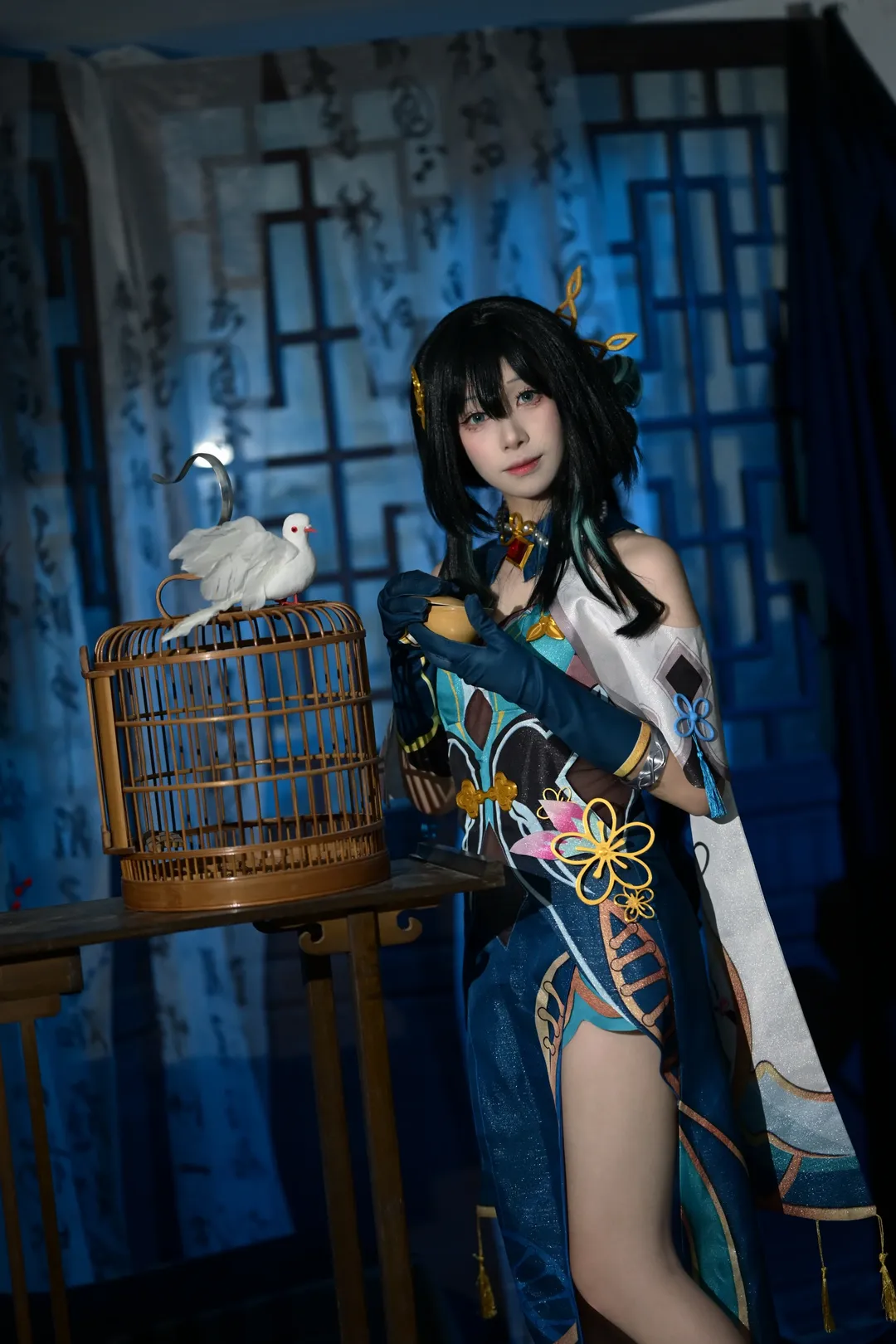 崩坏星穹铁道, 阮梅cos, 国风cosplay, 蓝调摄影, 角色扮演正片 - 第4张