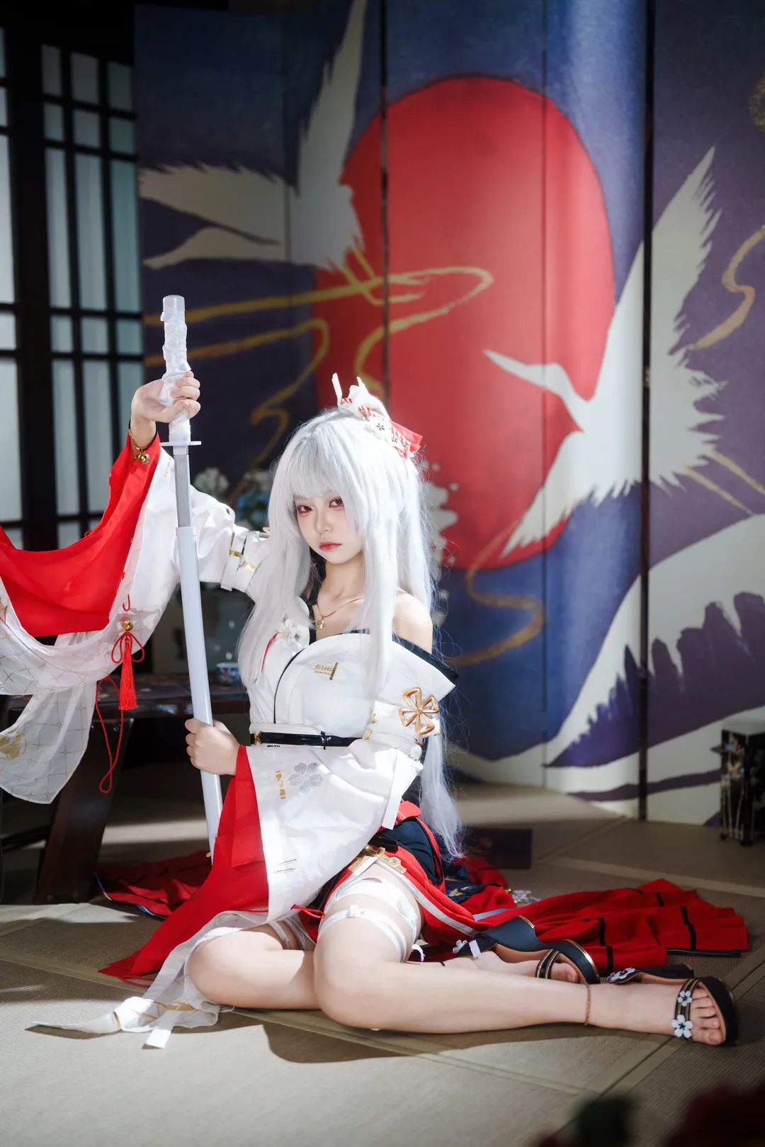 鸣潮, cos摄影, 绯雪cos, 和风cosplay, 白鞘刀 - 第1张