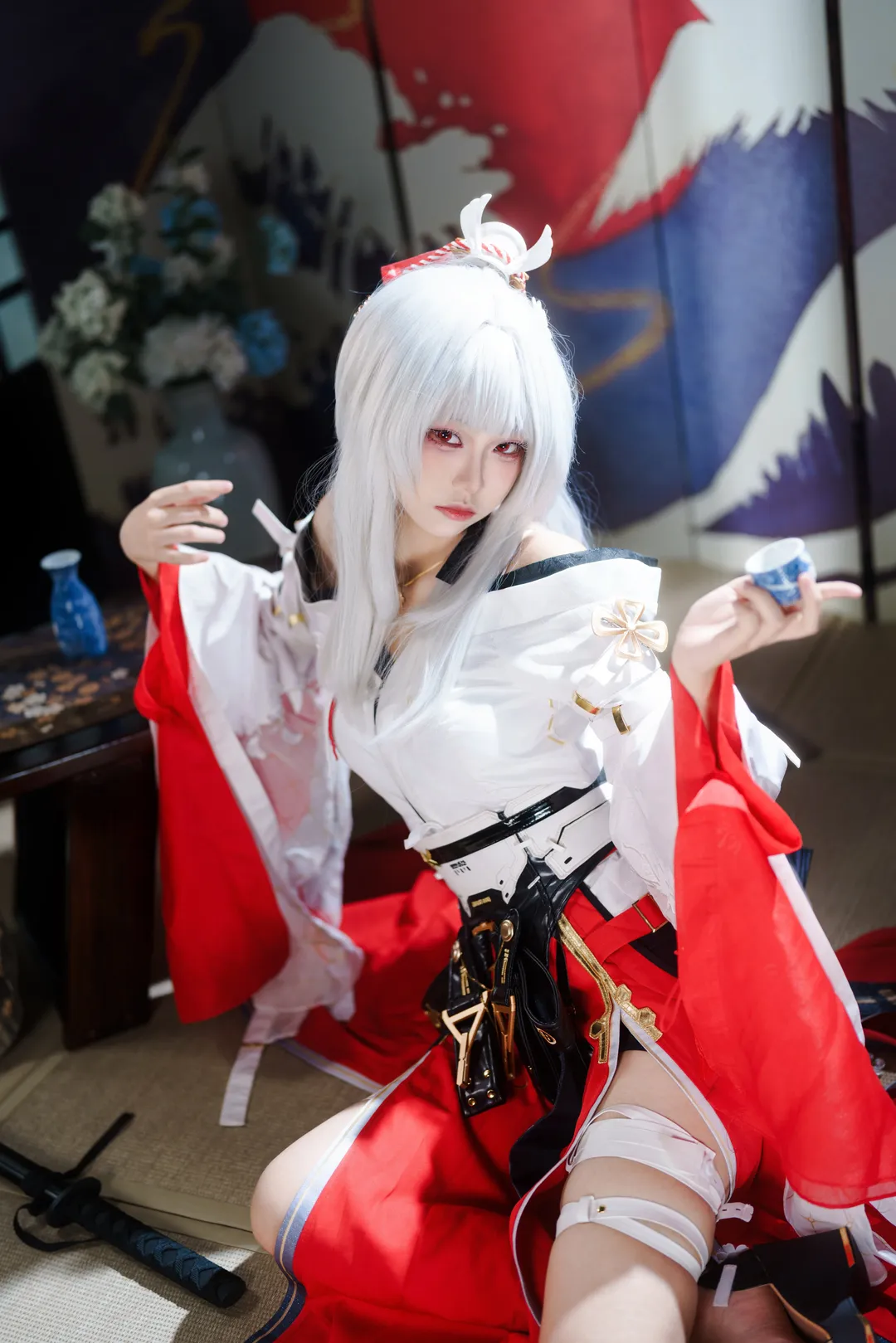 鸣潮, cos摄影, 绯雪cos, 和风cosplay, 白鞘刀