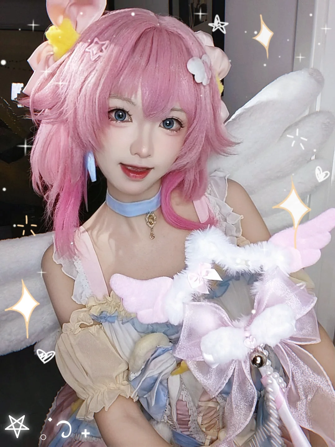 Honkai: Star Rail, March 7th cosplay, Fan-made design cosplay, Dreamy Portrait Photography, Magical girl outfit
