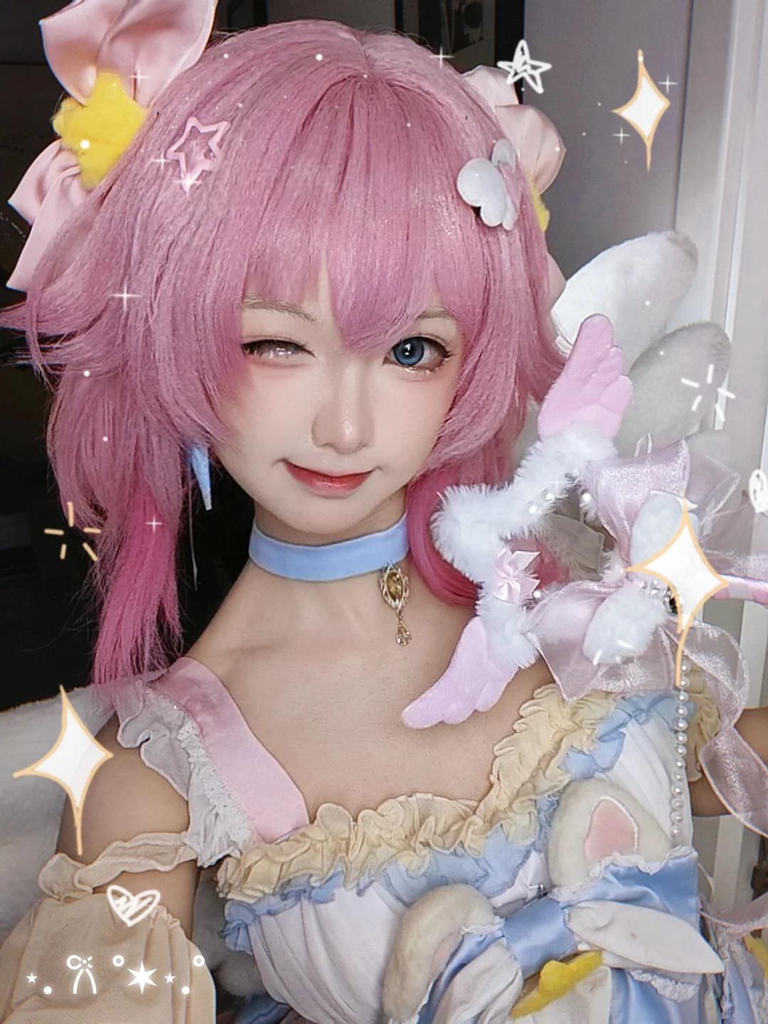 Honkai: Star Rail, March 7th cosplay, Fan-made design cosplay, Dreamy Portrait Photography, Magical girl outfit - Image 3
