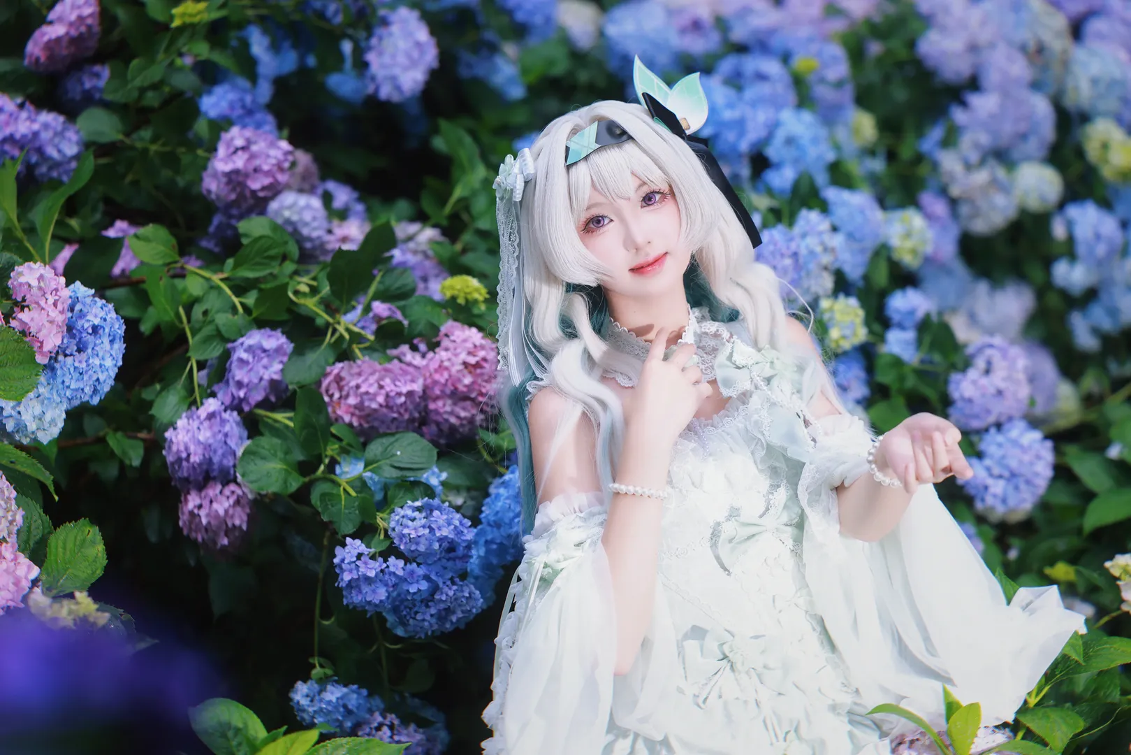崩坏星穹铁道, 流萤cos, 绣球花写真, 私设流萤, 仙气cosplay