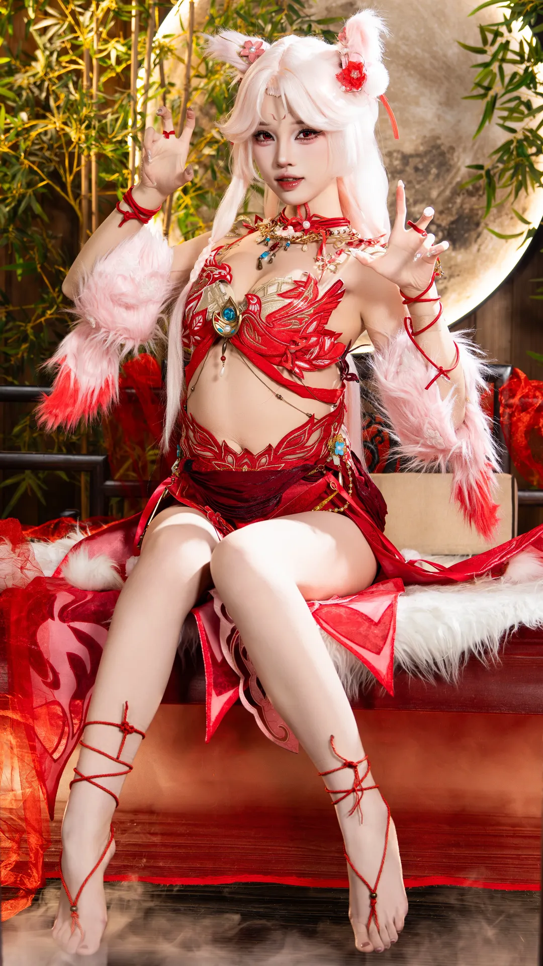 cos正片, 玉玲珑cos, 永劫无间, 国风cosplay, 喜缘红线 - 第3张