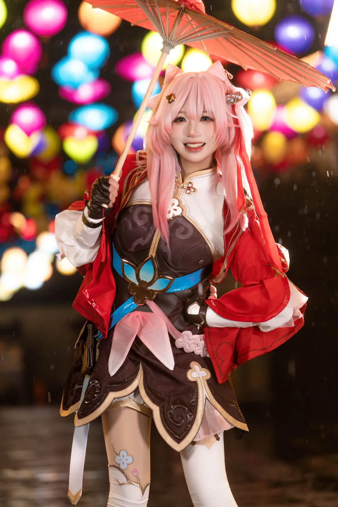 崩坏星穹铁道, 三月七cos, 二次元cos, 夜景人像, cosplay正片 - 第5张