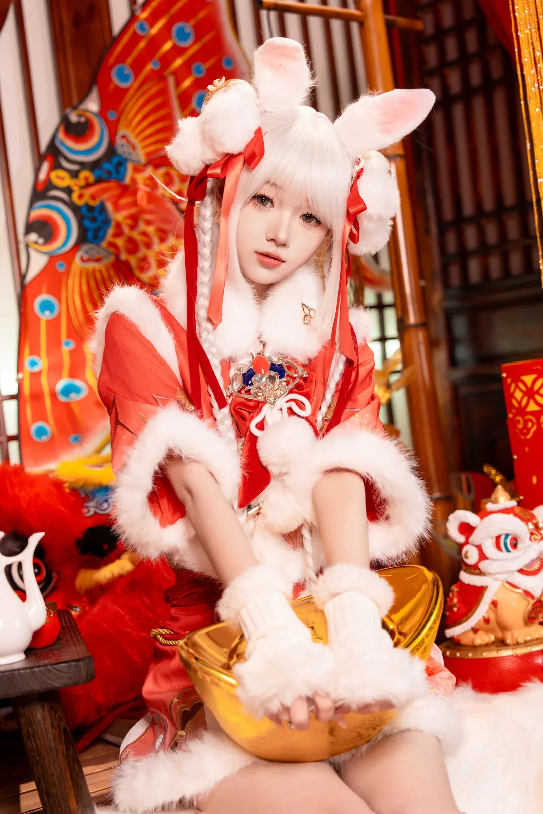 永劫无间, 胡桃cos, 国风写真, 新春cosplay, 马年大吉 - 第3张