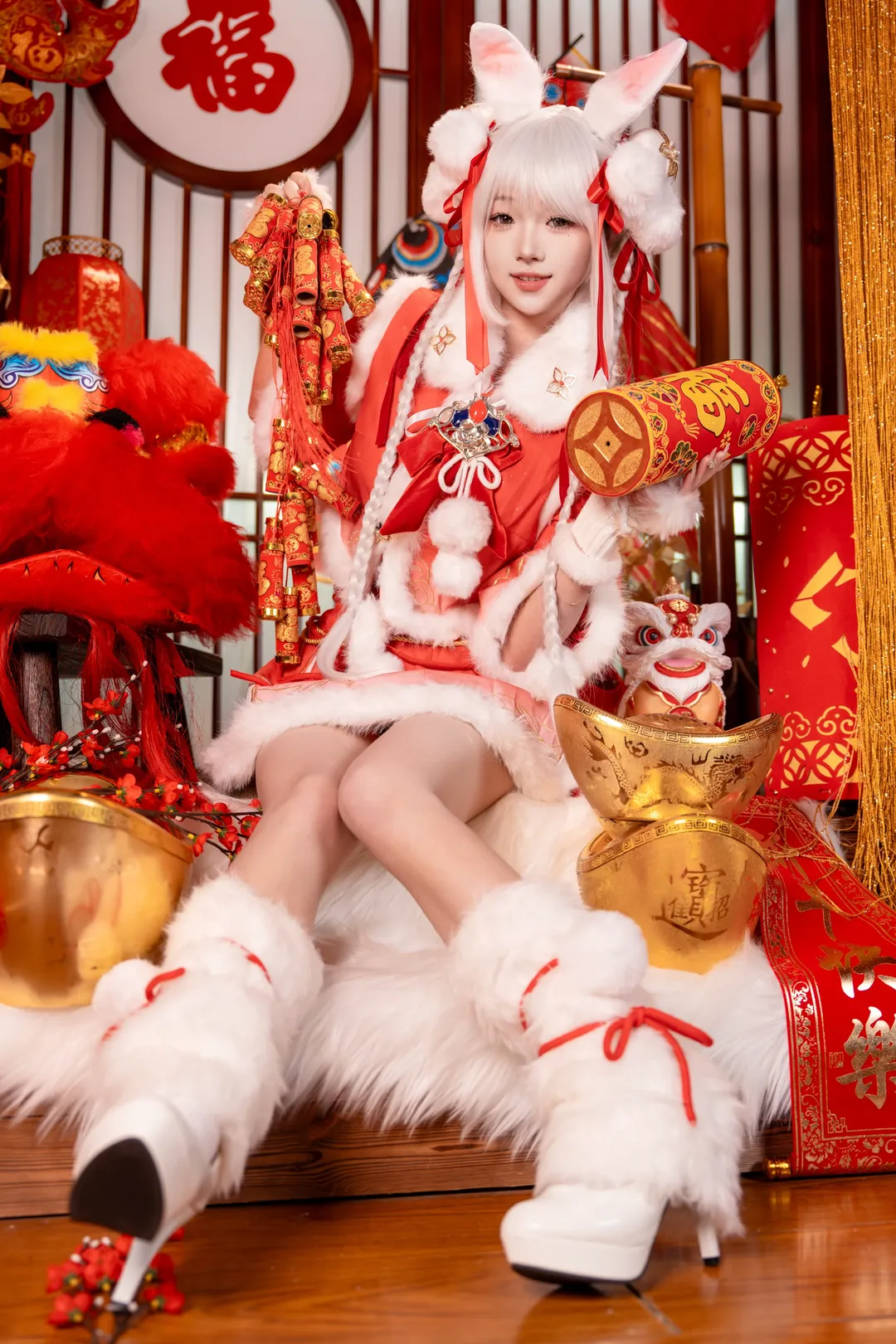 永劫无间, 胡桃cos, 国风写真, 新春cosplay, 马年大吉 - 第4张