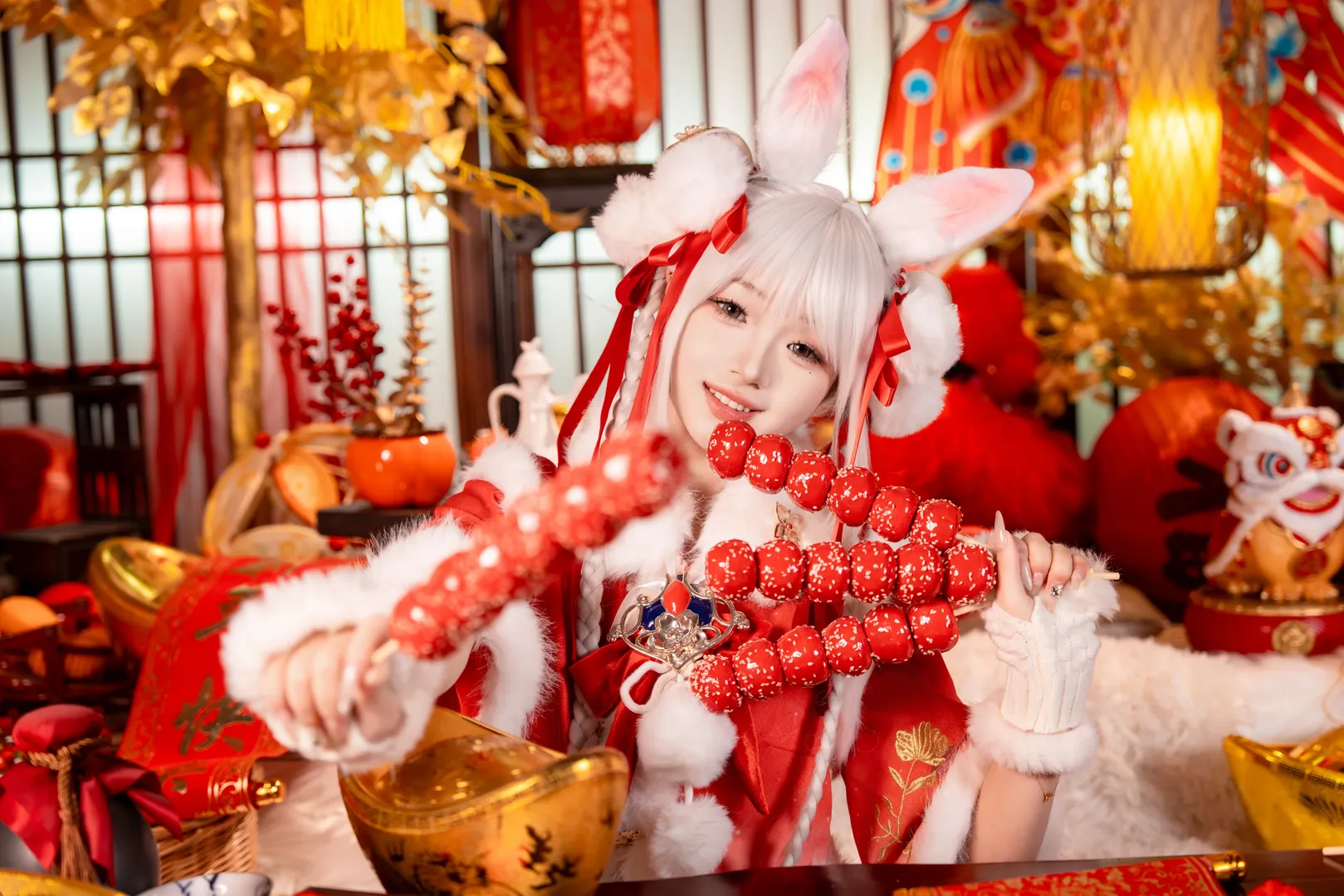 永劫无间, 胡桃cos, 国风写真, 新春cosplay, 马年大吉 - 第5张