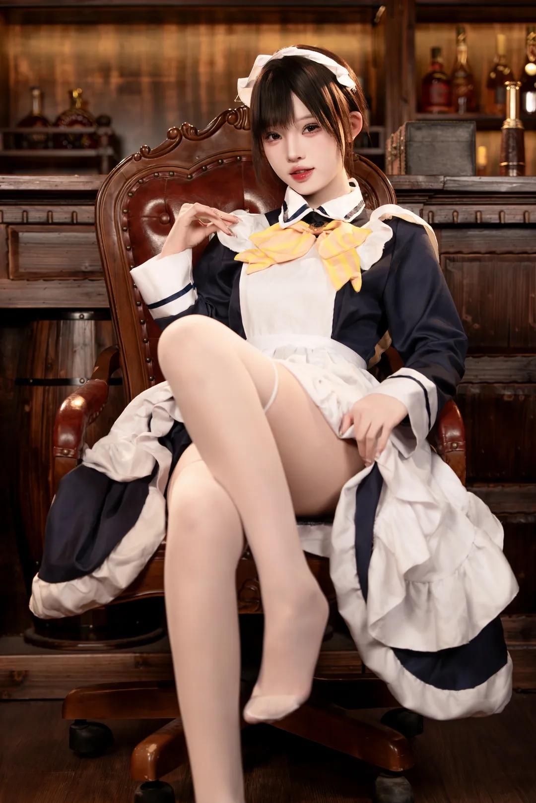 女僕裝, 柚子社, 四季夏目cos, cosplay攝影, 復古酒館 - 第1張
