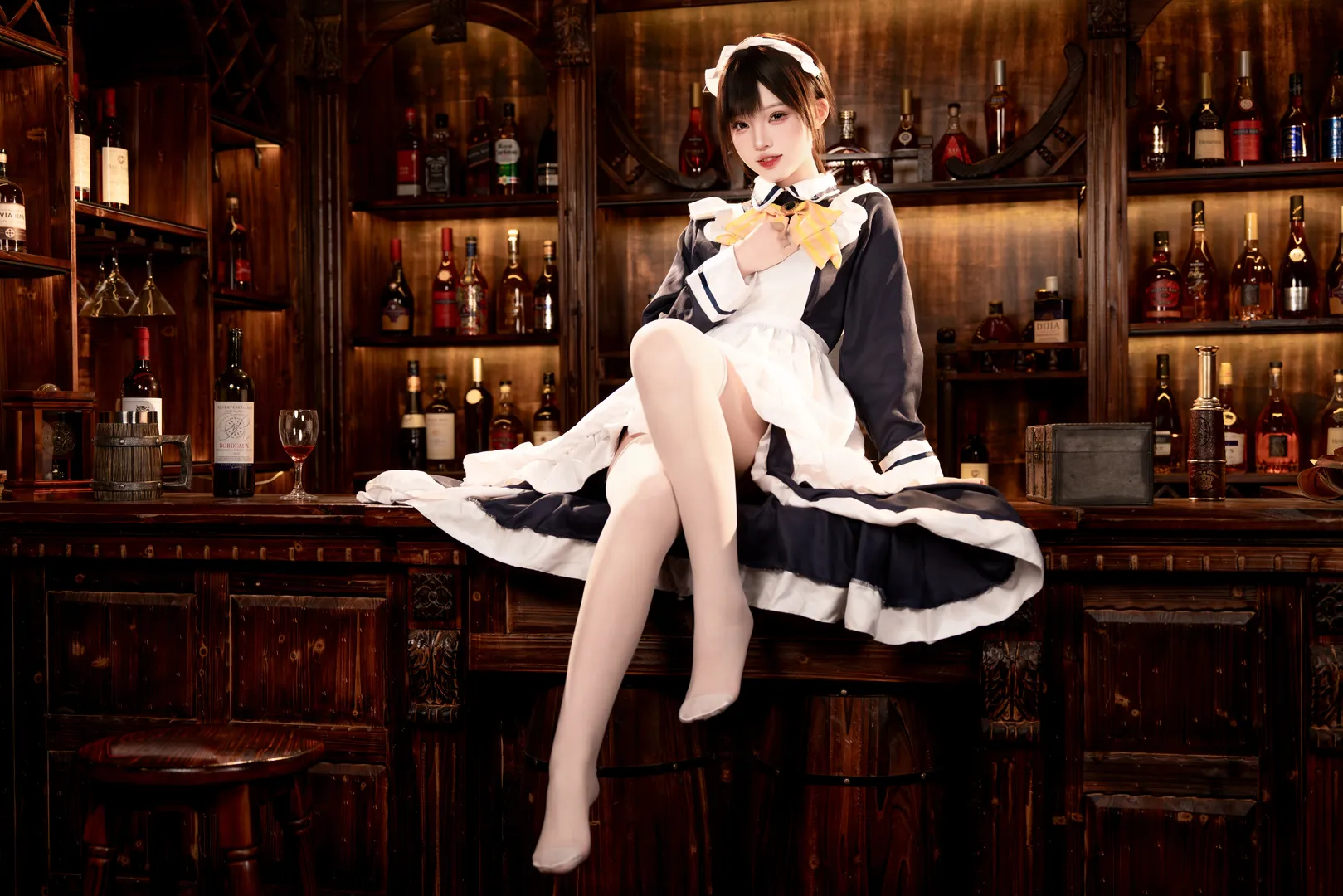 女僕裝, 柚子社, 四季夏目cos, cosplay攝影, 復古酒館 - 第6張