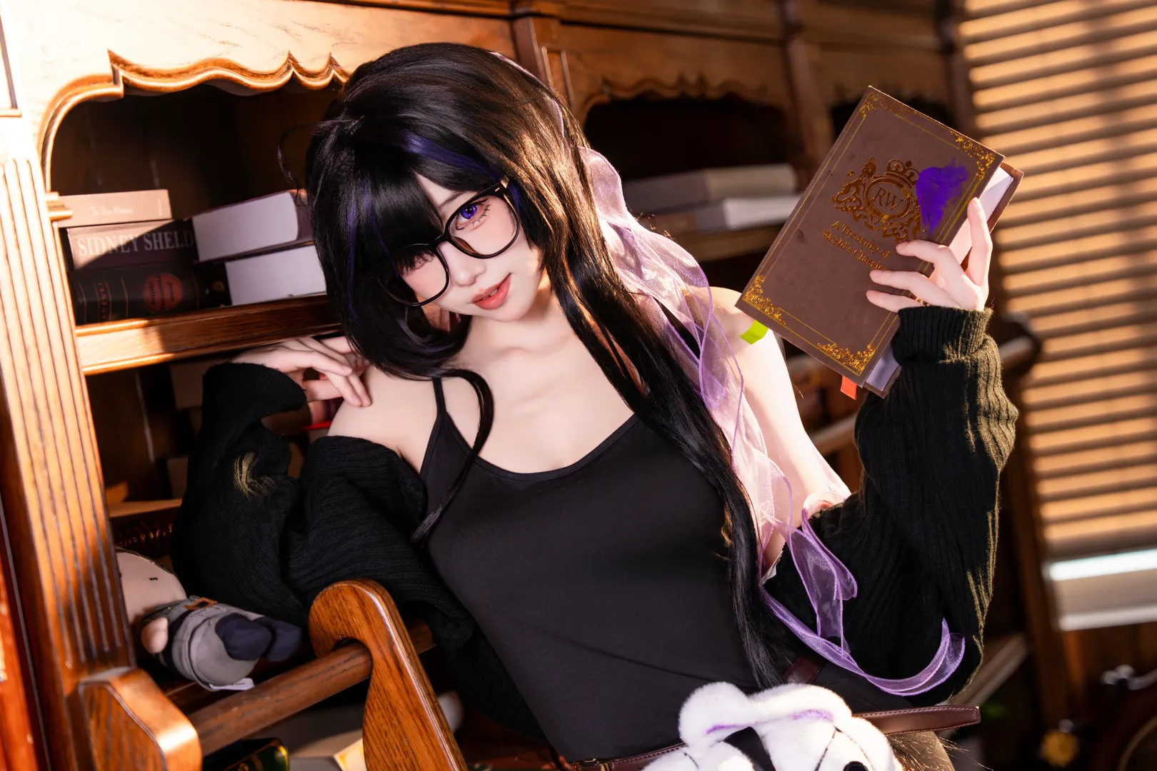 cosplay, 二次元摄影, 胜利女神妮姬, 蕾贝儿cos, 书房写真 - 第3张