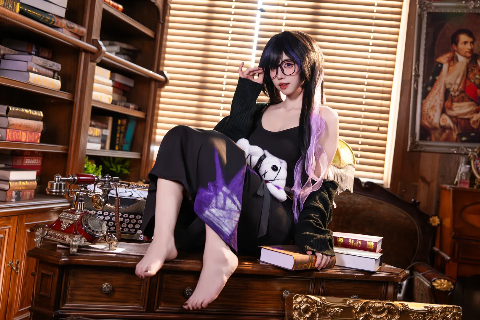 二次元摄影, 胜利女神妮姬, 蕾贝儿cos, 正片分享, 沉浸式书房 - 第3张