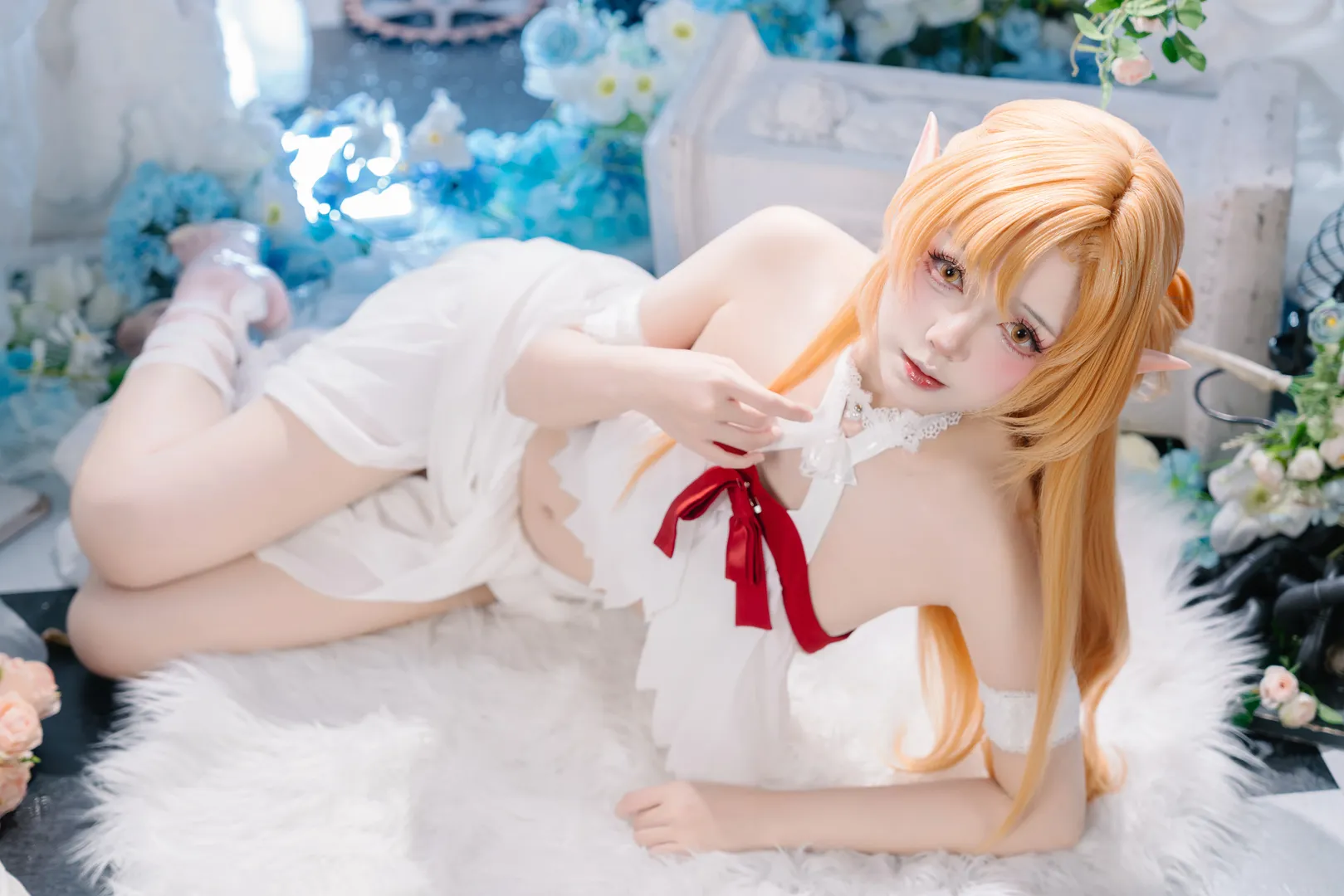 二次元摄影, 亚丝娜cos, 刀剑神域, cosplay正片, 精灵cosplay - 第1张