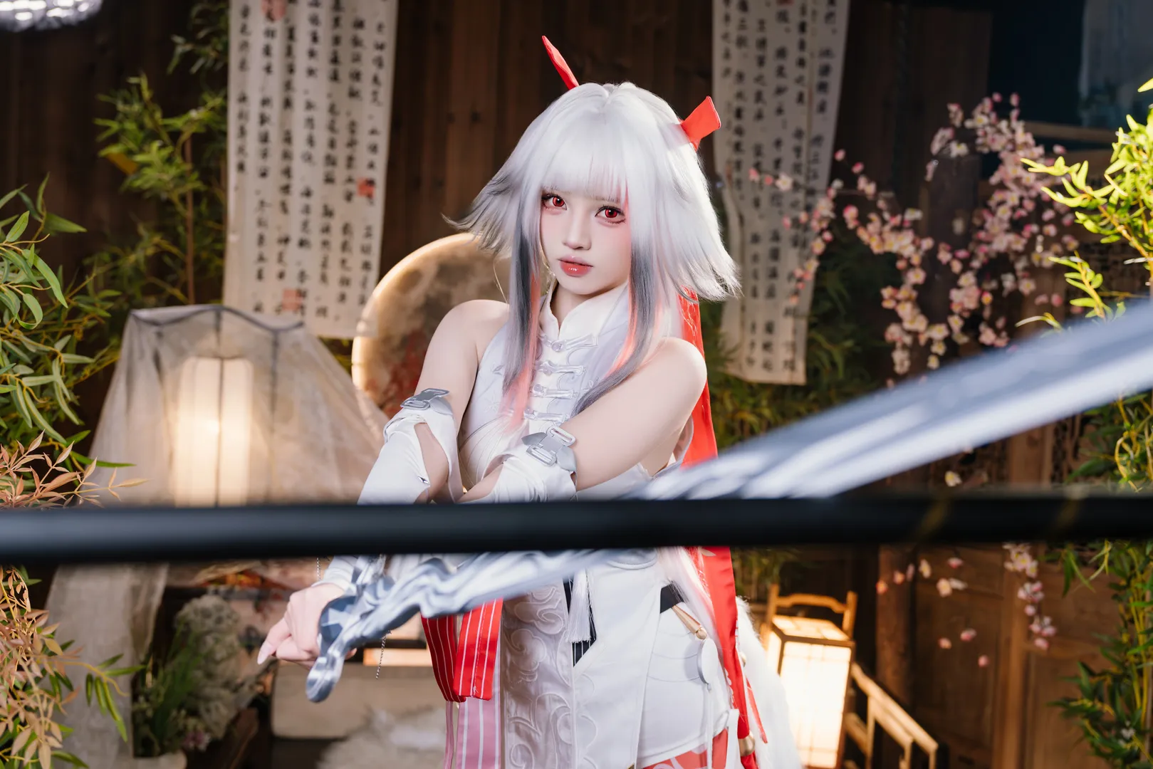 叶瞬光cos, 绝区零, 古风摄影, cosplay正片, 白毛 - 第2张