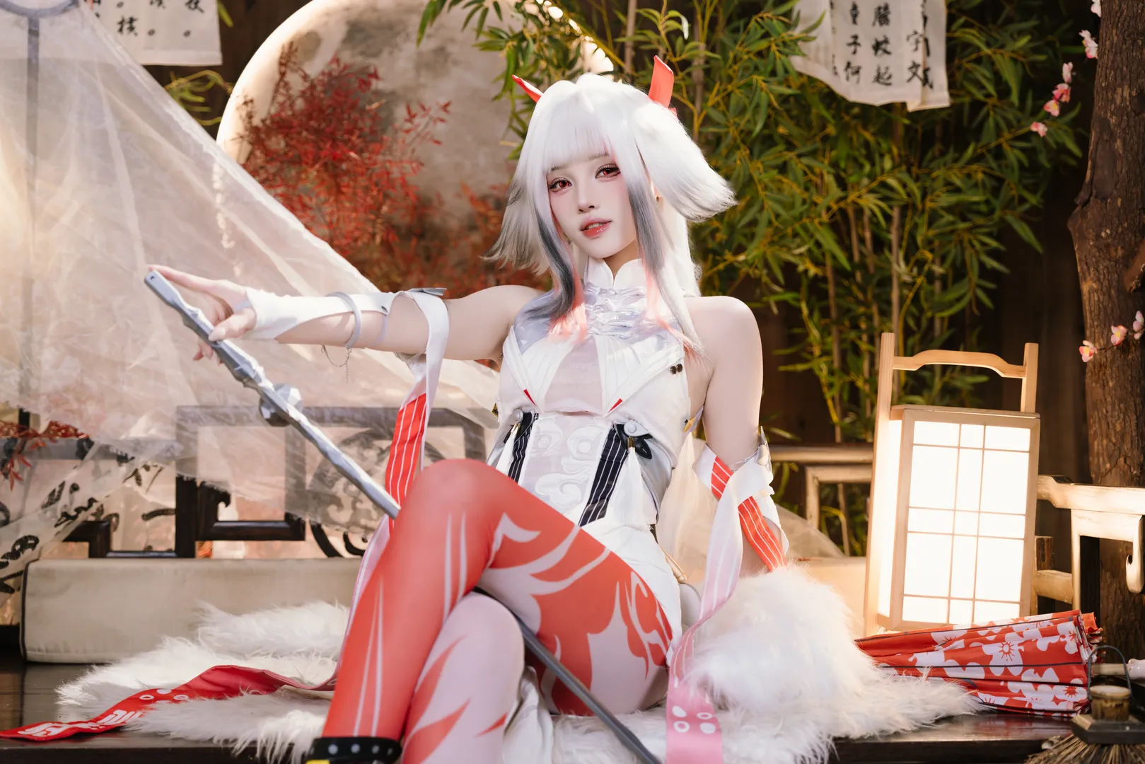 叶瞬光cos, 绝区零, 古风摄影, cosplay正片, 白毛 - 第3张