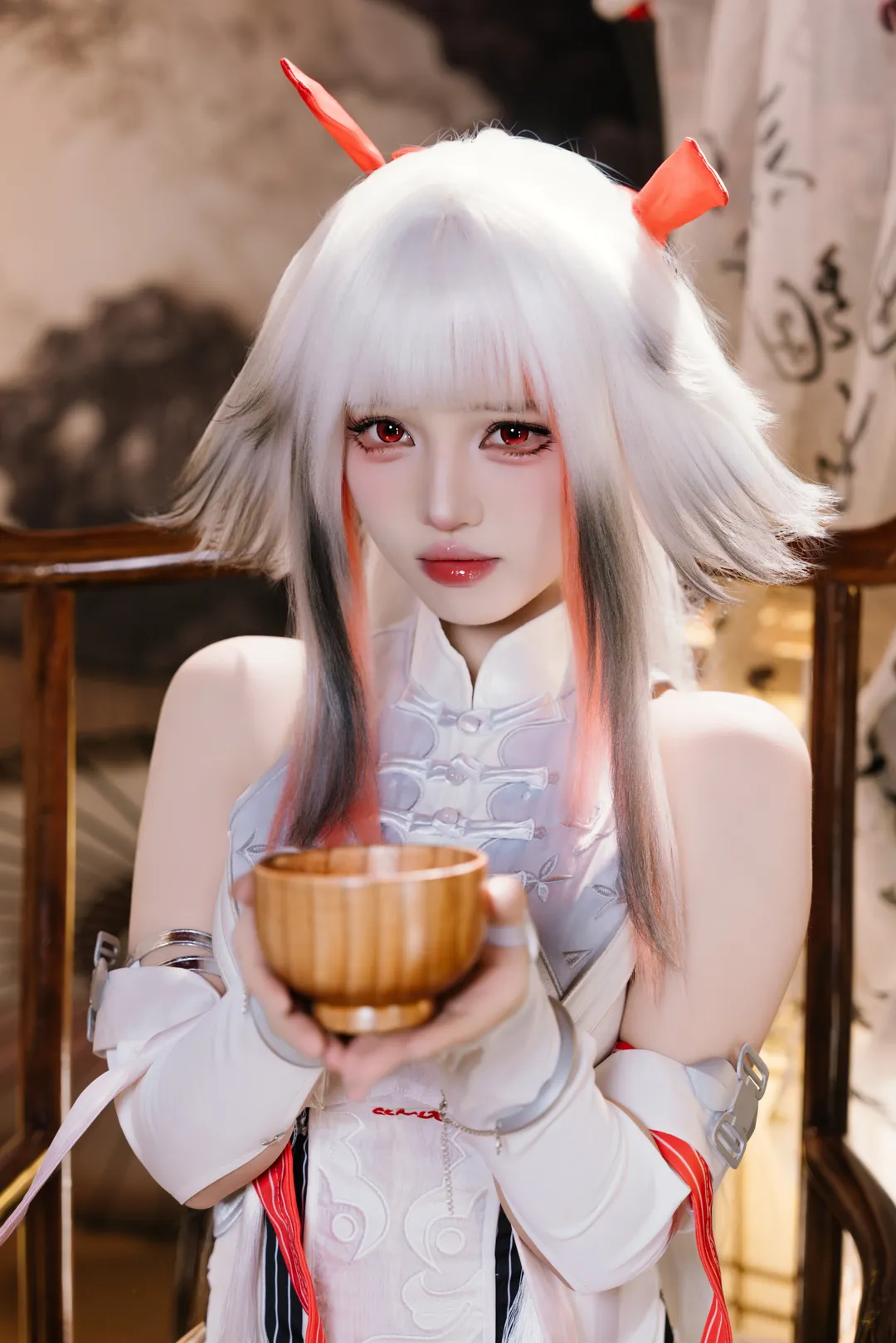叶瞬光cos, 绝区零, 古风摄影, cosplay正片, 白毛