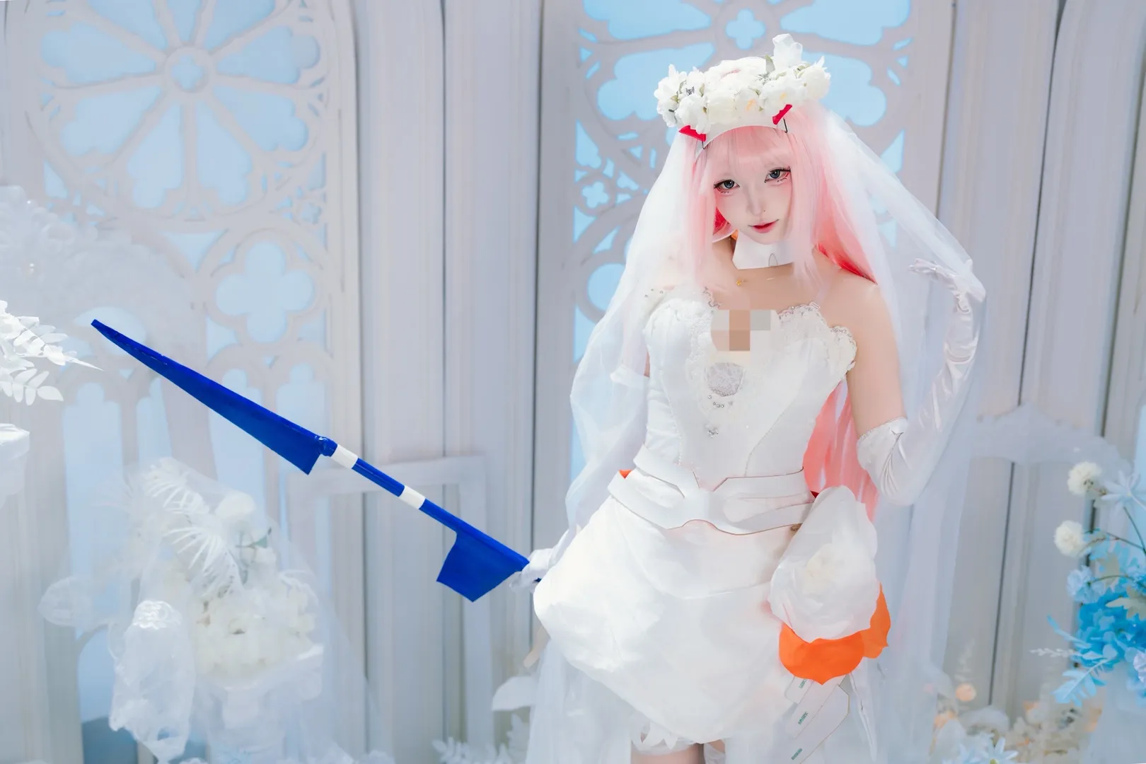 二次元摄影, 花嫁cosplay, 02cos, 国家队, 白纱正片