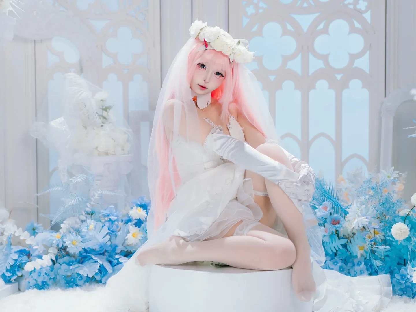 二次元摄影, 花嫁cosplay, 02cos, 国家队, 白纱正片 - 第3张