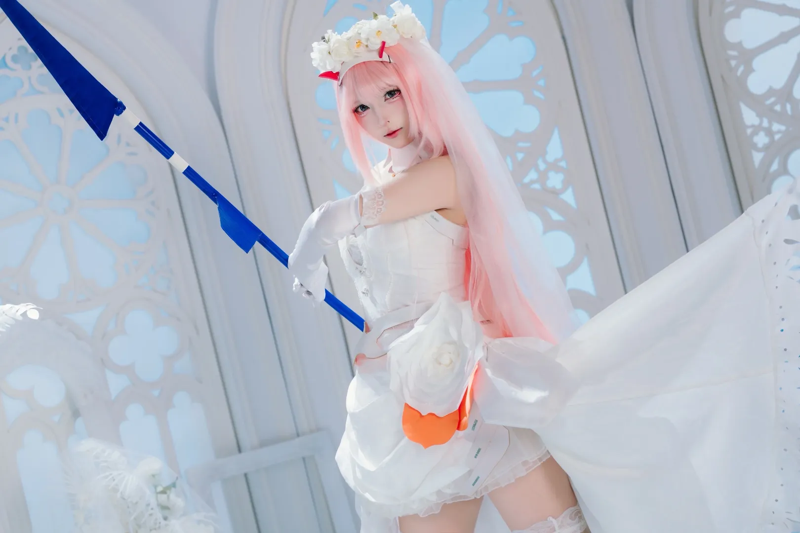 二次元摄影, 花嫁cosplay, 02cos, 国家队, 白纱正片 - 第4张