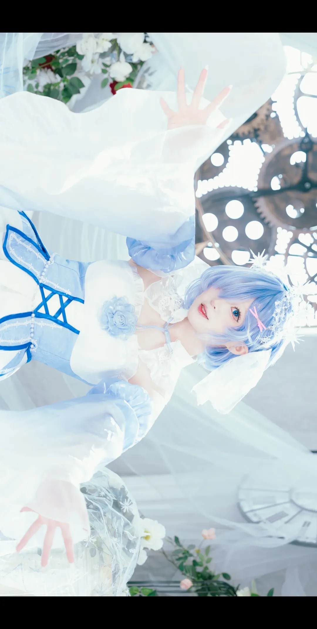 二次元摄影, 从零开始的异世界生活, 蕾姆cos, cosplay正片, 水晶礼服 - 第5张