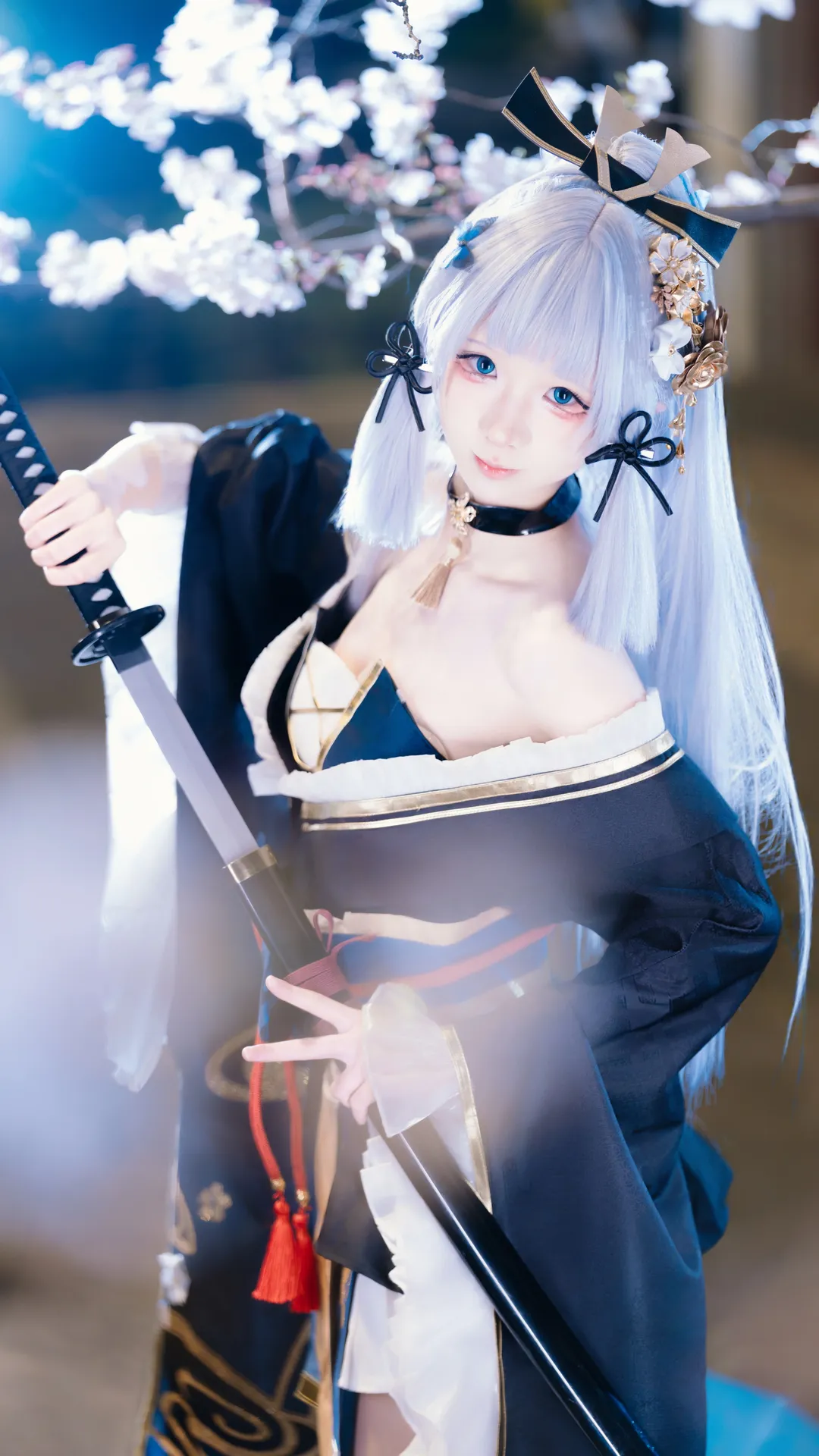 原神, 和风摄影, 二次元cosplay, 神里绫华cos, 黑道千金