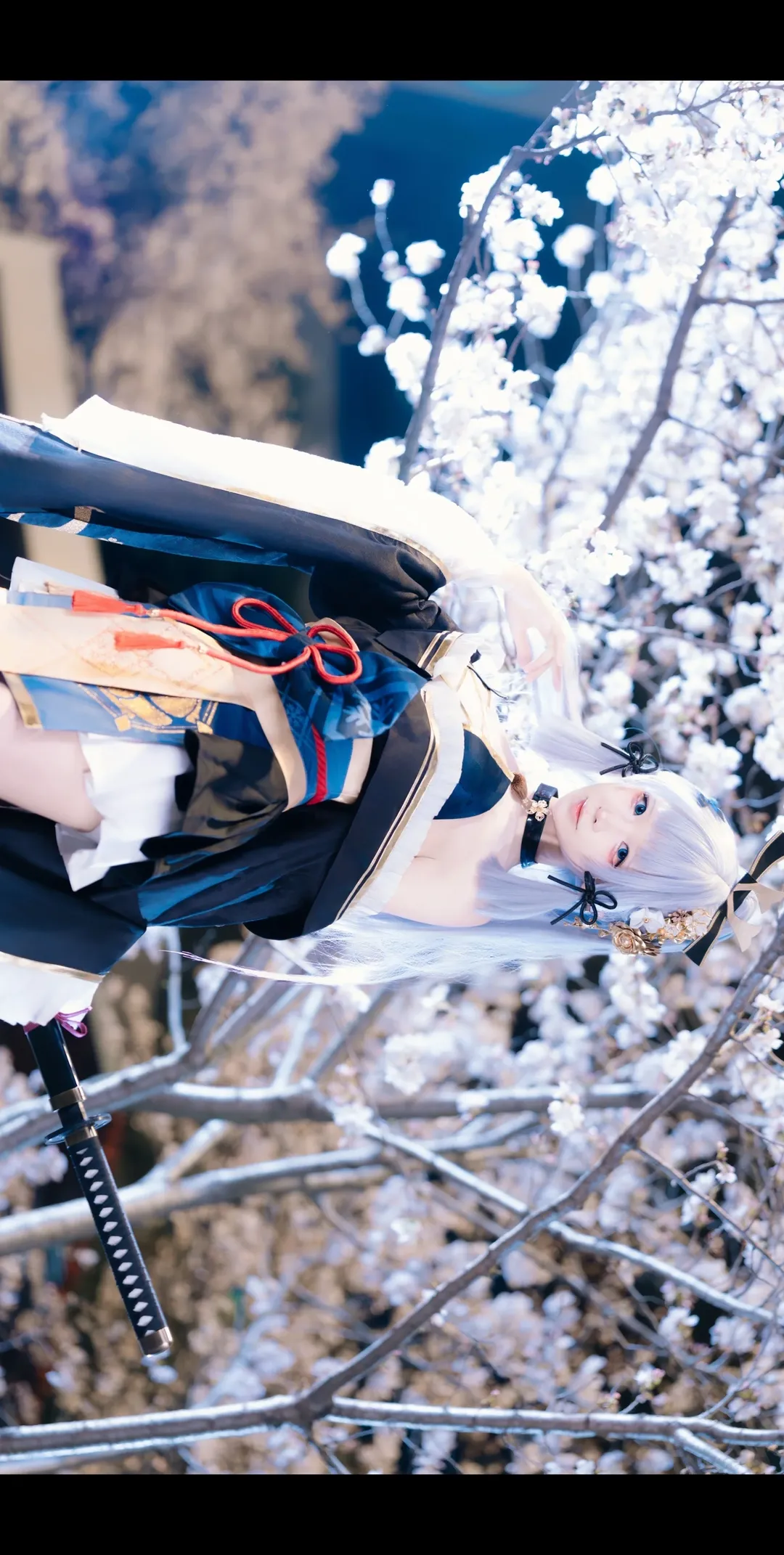 原神, 二次元摄影, 神里绫华cos, 夜樱, 黑道千金 - 第4张