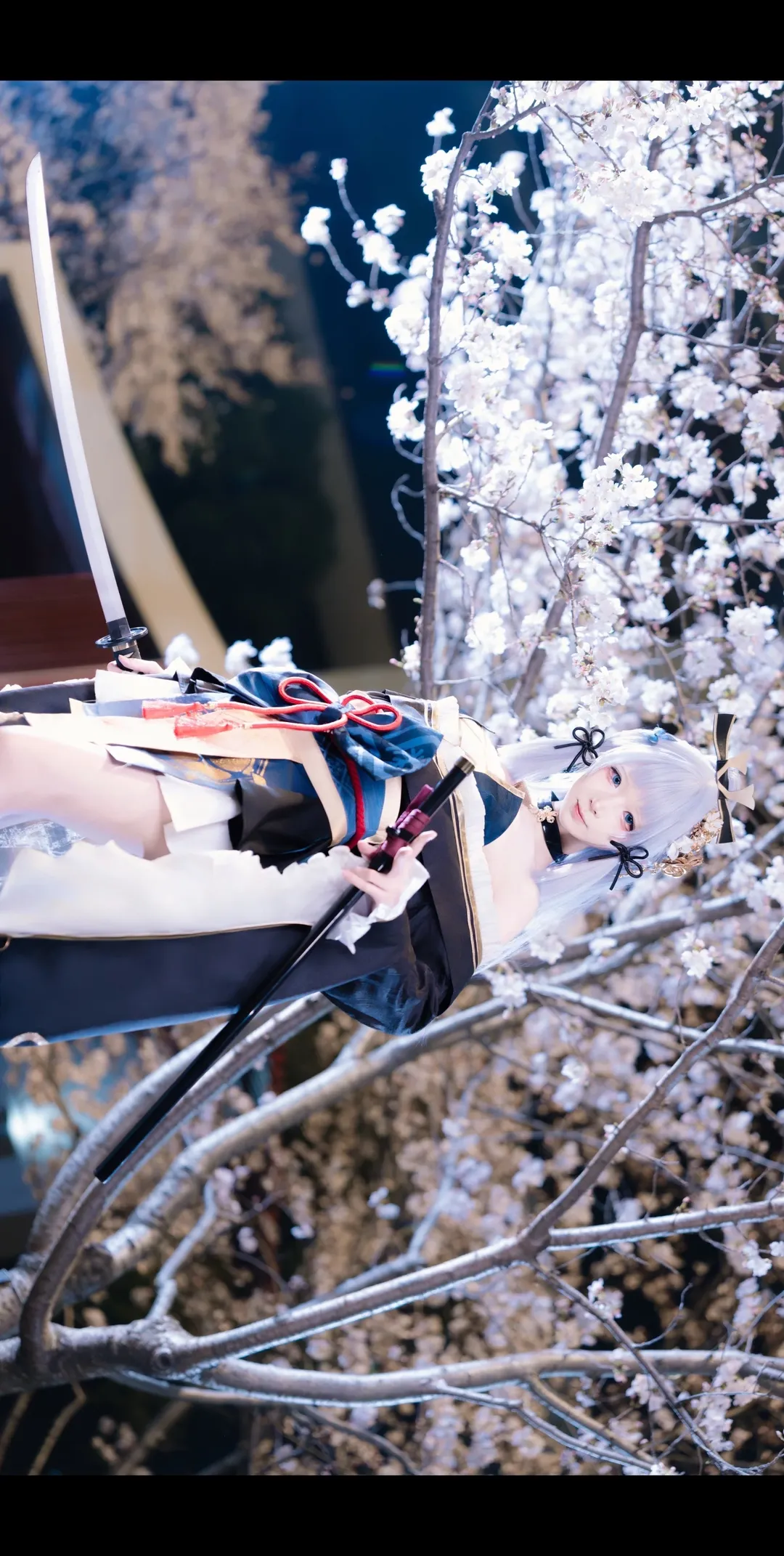 原神, 二次元摄影, 神里绫华cos, 夜樱, 黑道千金 - 第5张