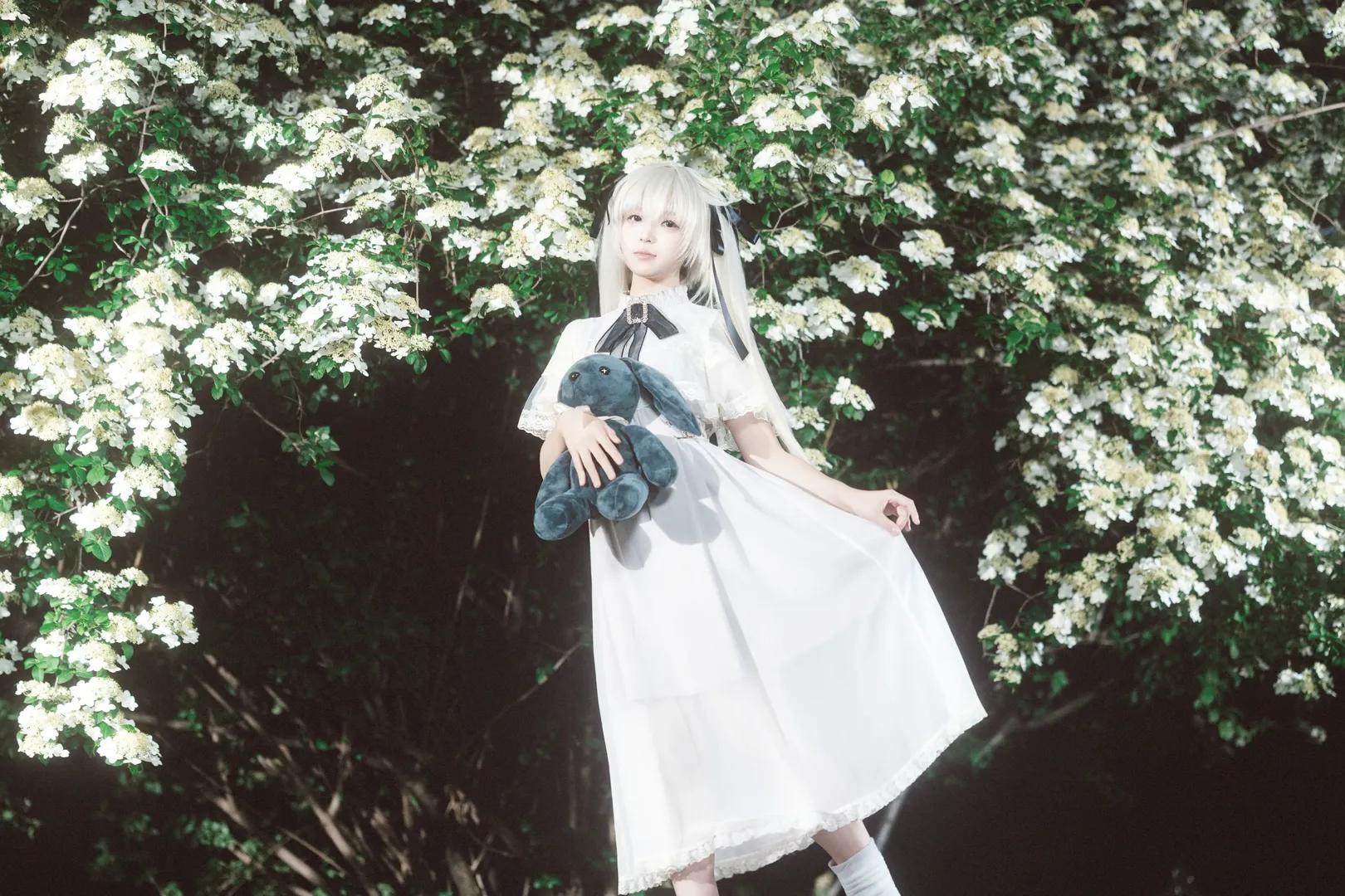 二次元撮影, 春日野穹 コスプレ, ヨスガノソラ, コスプレ撮影, 白いワンピースの少女 - 4枚目
