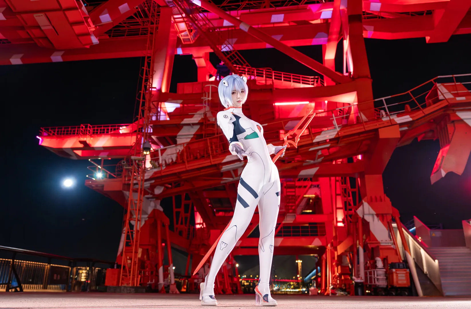 二次元摄影, 绫波丽cos, 新世纪福音战士, cosplay正片, 杨浦电厂遗址 - 第1张