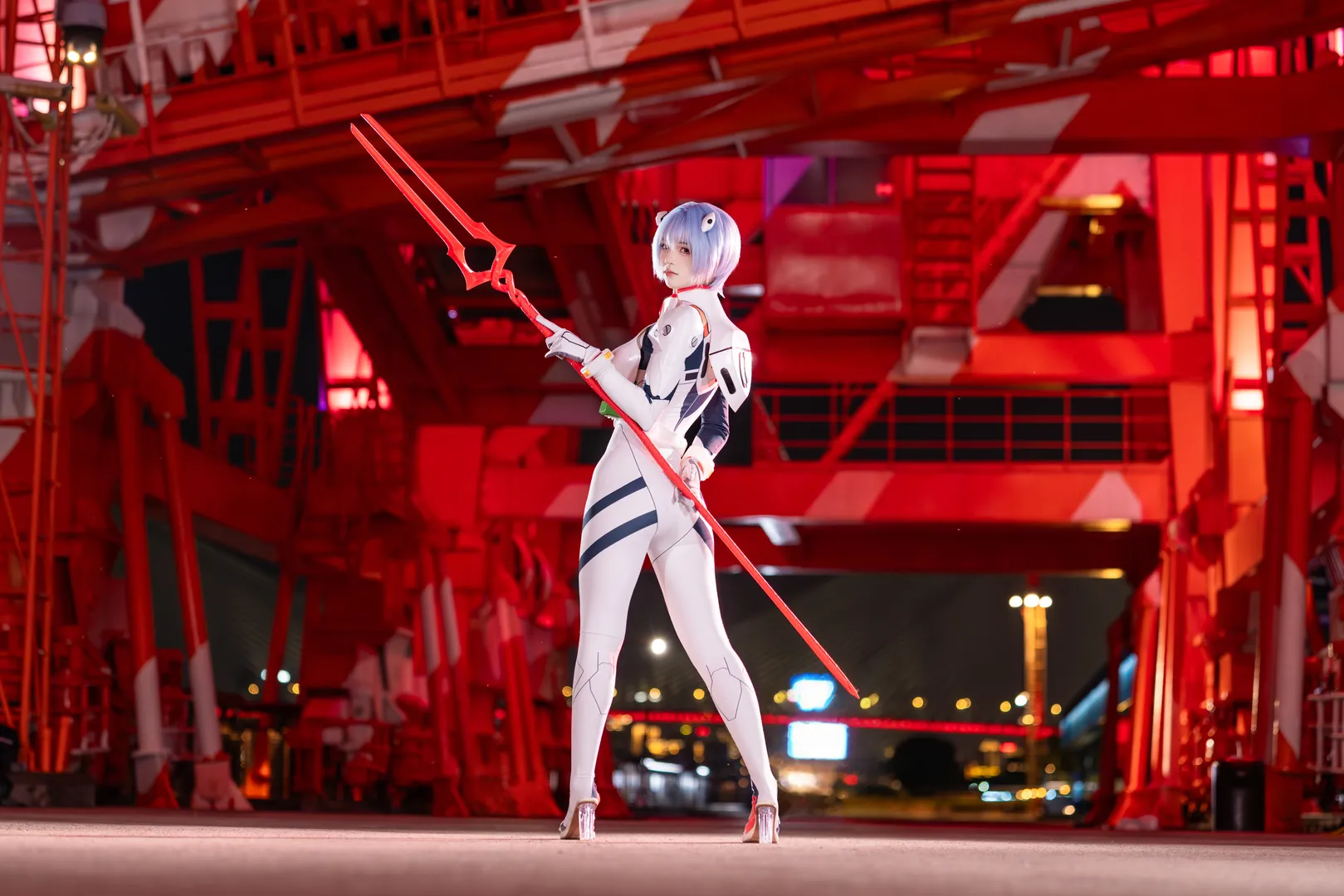 二次元摄影, 绫波丽cos, 新世纪福音战士, cosplay正片, 杨浦电厂遗址 - 第2张