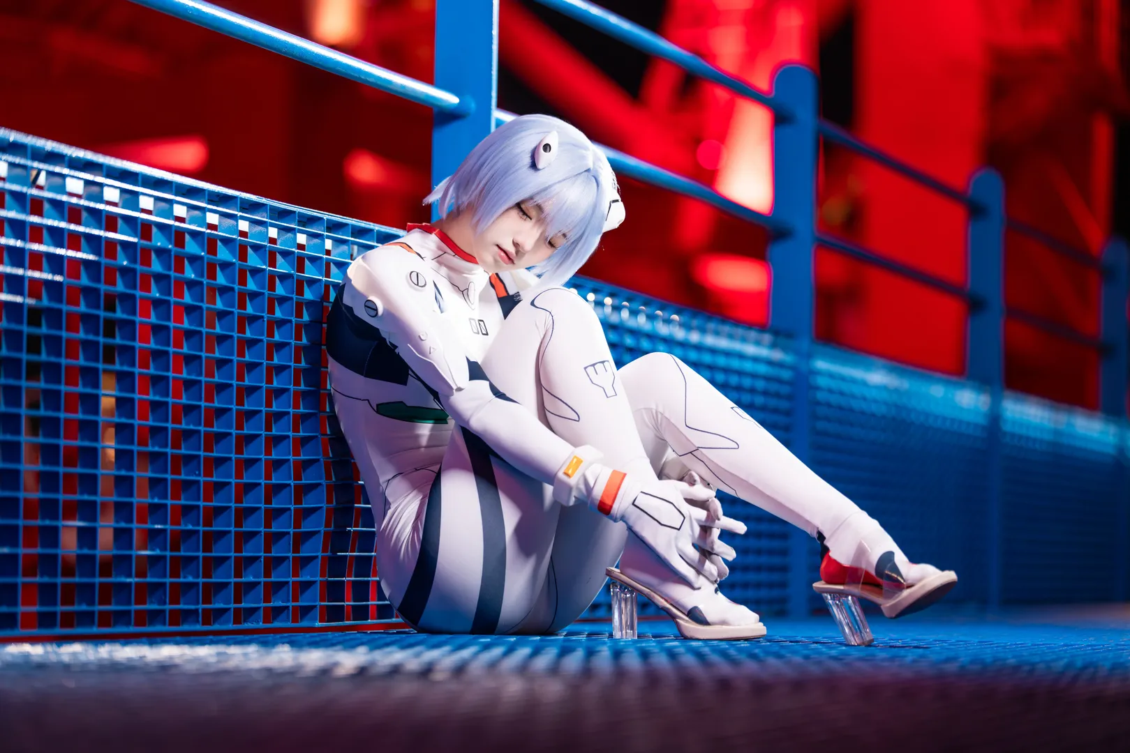 二次元摄影, 绫波丽cos, 新世纪福音战士, cosplay正片, 杨浦电厂遗址 - 第5张