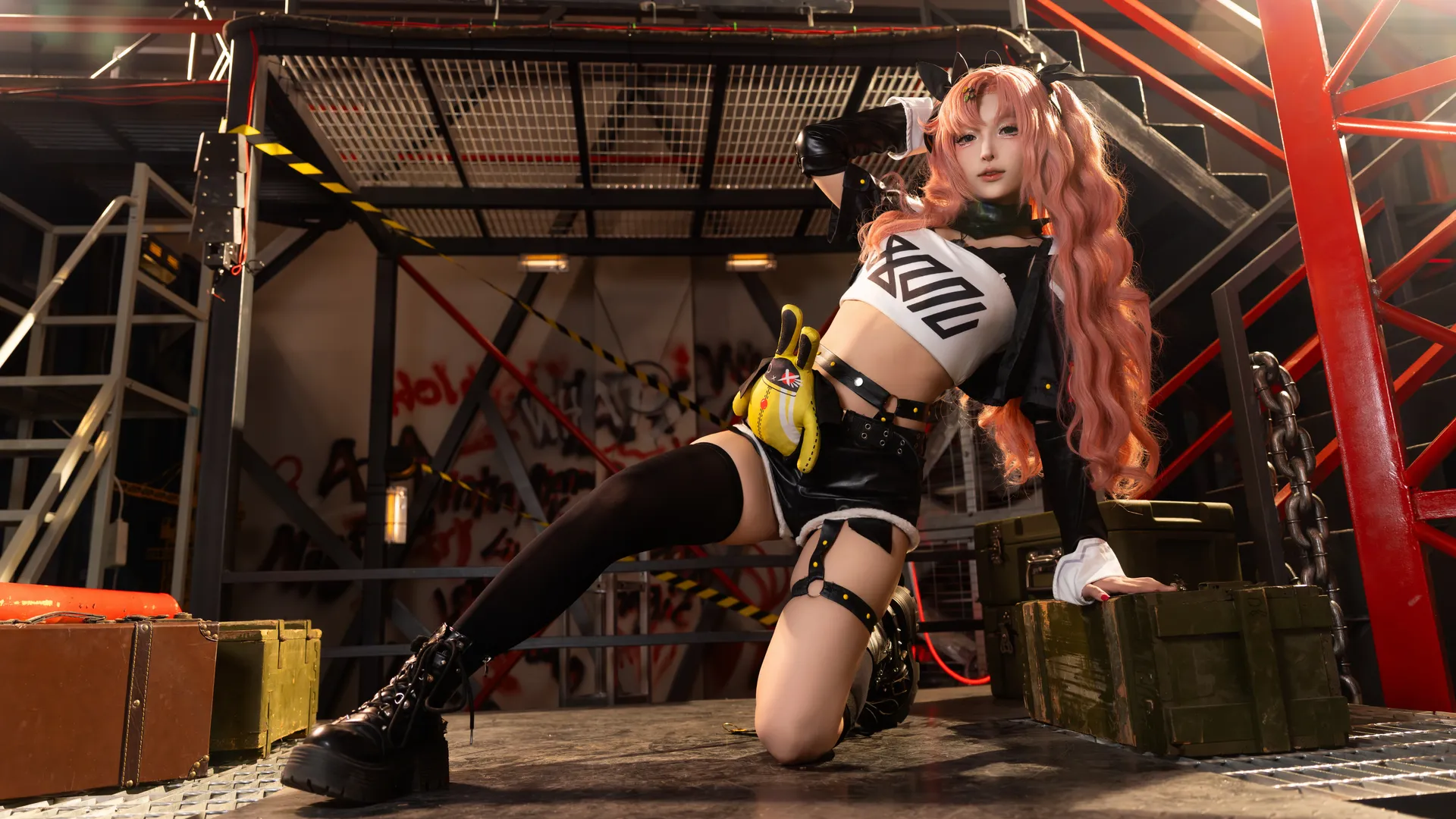 Zenless Zone Zero, Studio shoot, Anime cosplay, Industrial style photography, Nico cosplay