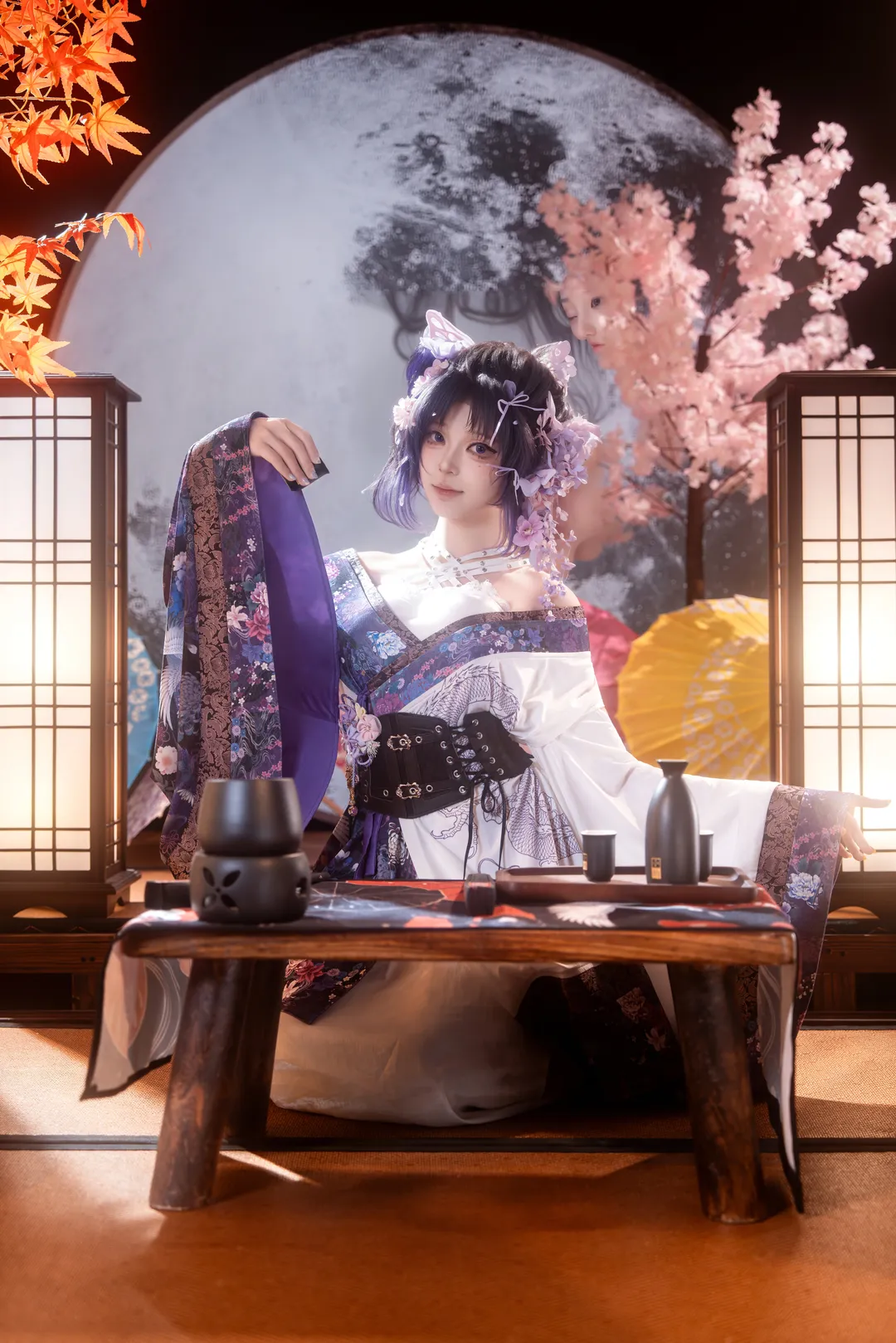 鬼灭之刃, 和风摄影, cosplay正片, 蝴蝶忍cos, 花魁私设 - 第1张