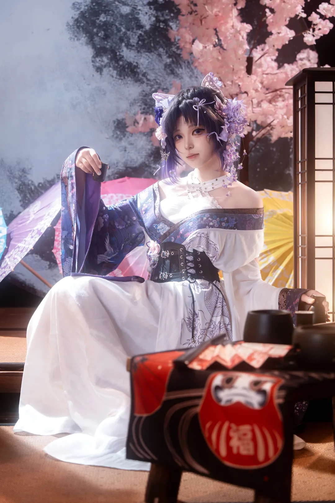 鬼灭之刃, 和风摄影, cosplay正片, 蝴蝶忍cos, 花魁私设 - 第3张