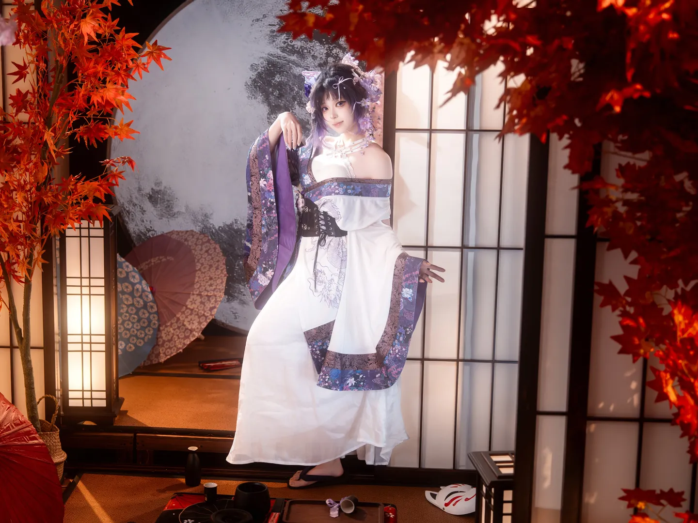 鬼灭之刃, 和风摄影, 二次元cosplay, 蝴蝶忍cos, 紫藤花和服 - 第5张