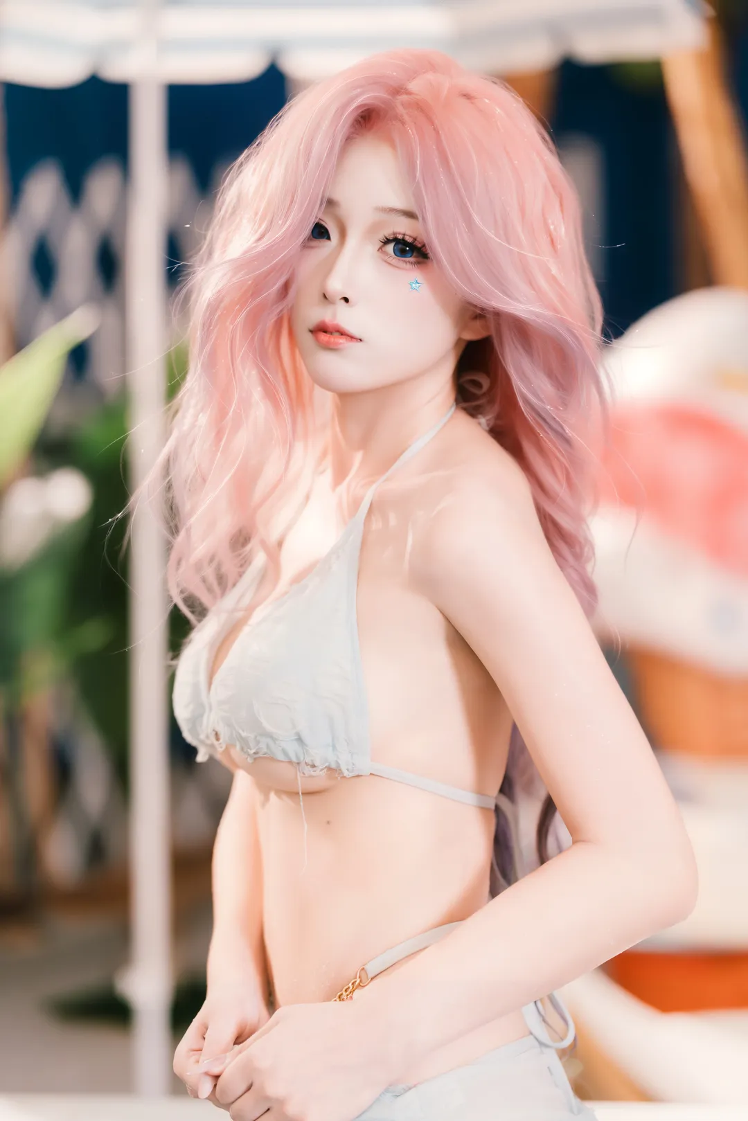 二次元摄影, 泳装cos, 夏日泳装, 英雄联盟, 萨勒芬妮cos - 第4张