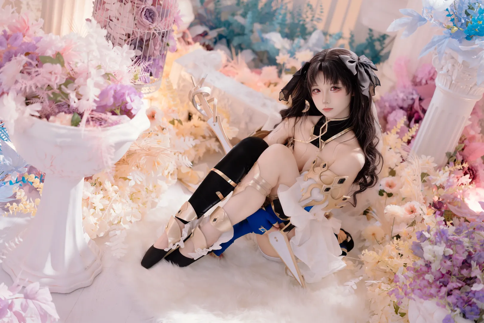 二次元摄影, Fate/Grand Order, 伊什塔尔cos, cosplay正片, 梦幻花海写真 - 第3张