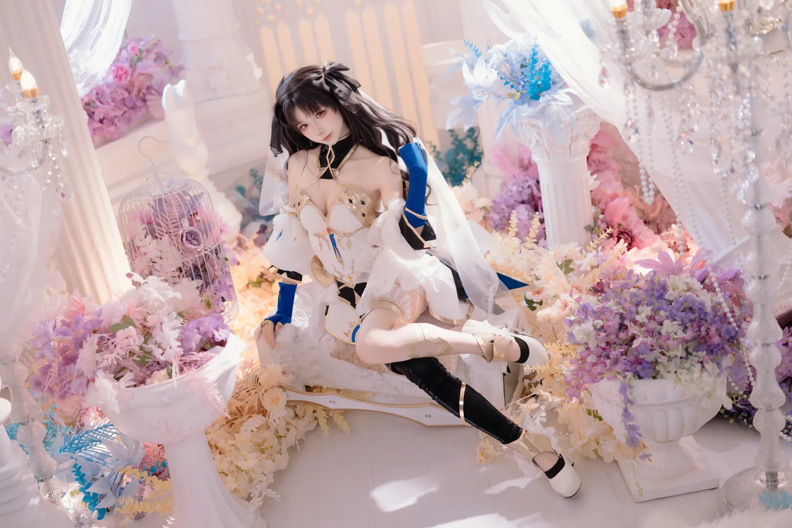二次元摄影, Fate/Grand Order, 伊什塔尔cos, cosplay正片, 梦幻花海写真 - 第5张