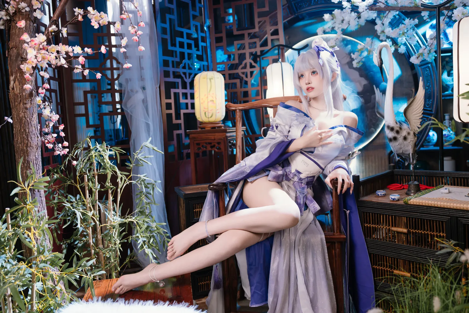 鳴潮, 二次元攝影, 古風cos, 緋雪cos, 白毛cos
