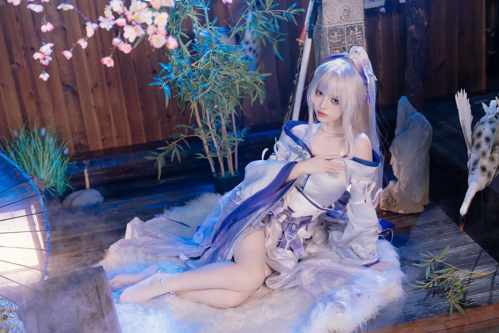 鸣潮, 二次元摄影, 古风cos, 绯雪cos, 白毛cos - 第6张
