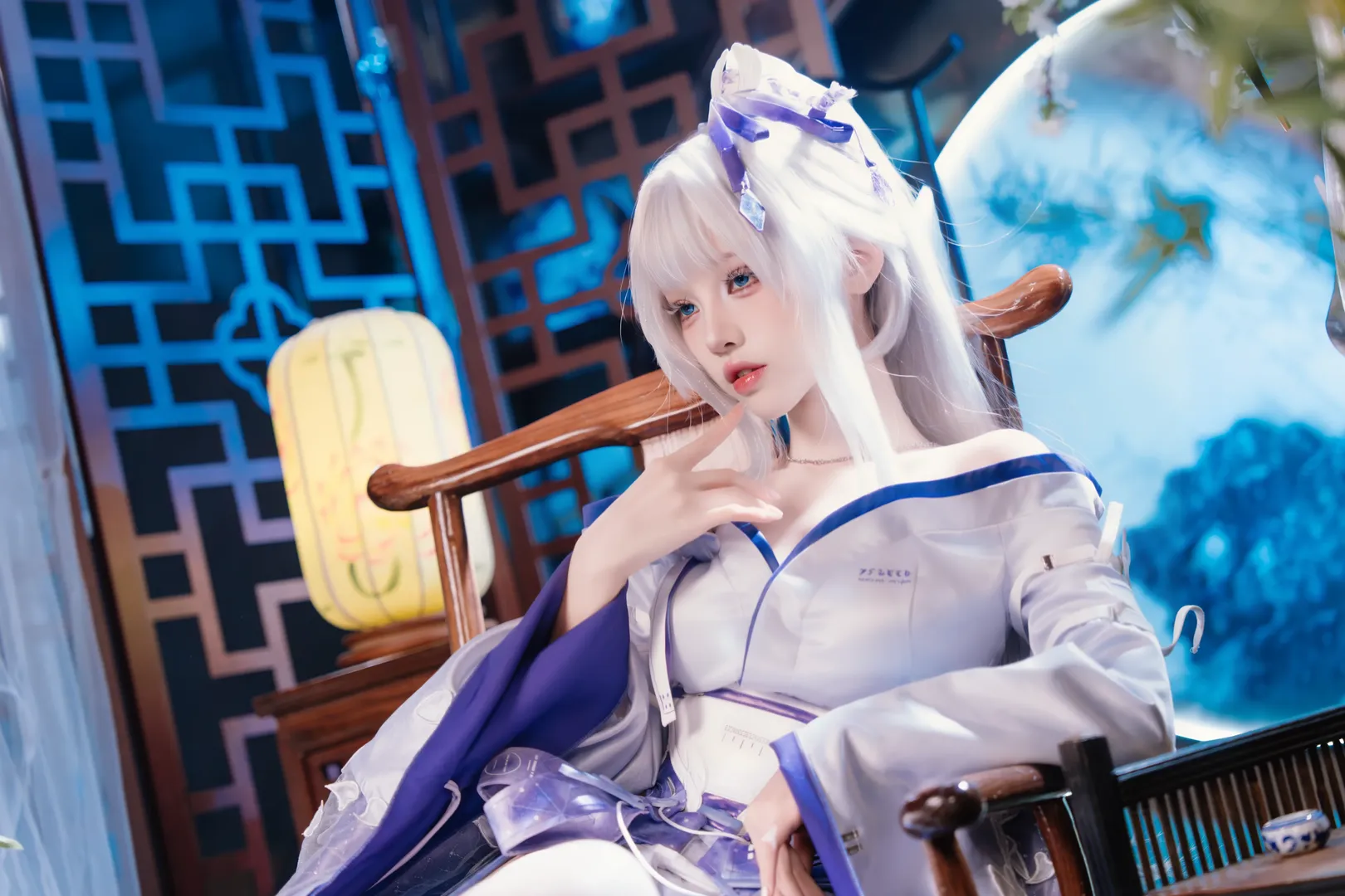 鸣潮, 二次元摄影, 古风cos, 绯雪cos, 白毛cos - 第7张