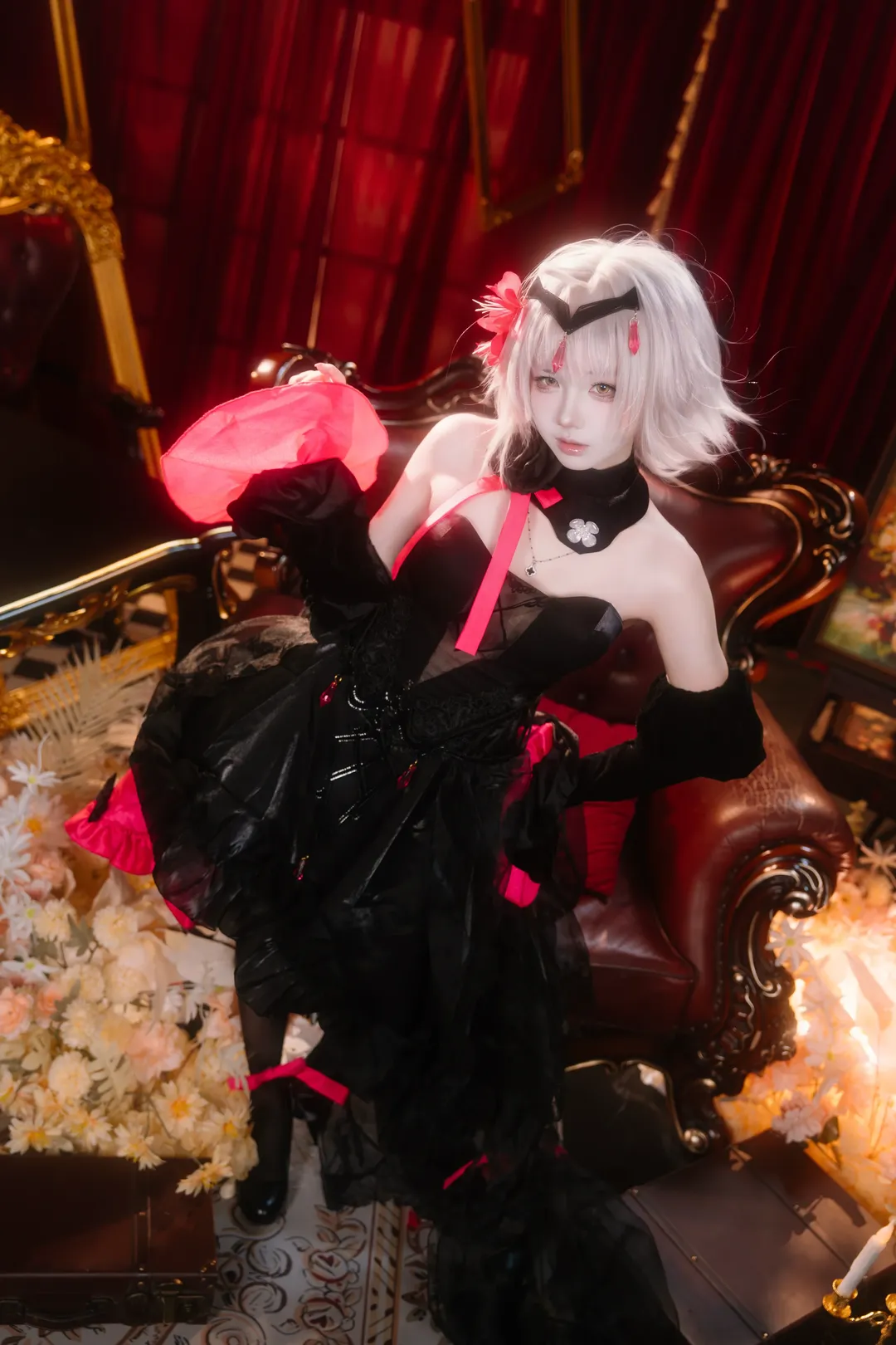 二次元撮影, コスプレ写真, Fate/Grand Order, ジャンヌ・ダルク（オルタ）コスプレ, 赤と黒の配色 - 6枚目